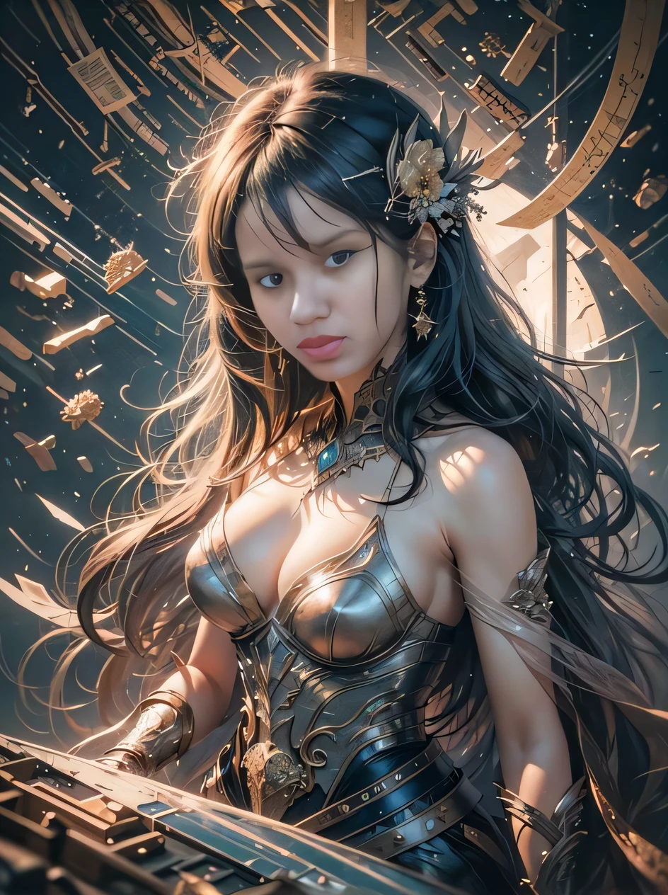 uma mulher em um traje com uma espada e uma espada, Artgerm e Wlop, Artgerm extremamente detalhado, Artista Artgerm I e WLOP, wlop e Artgerm, Modelo IG | Artgerm, karol bak uhd, wlop e ross tran, Artgerm detalhado, Artgerm e Ruan Jia