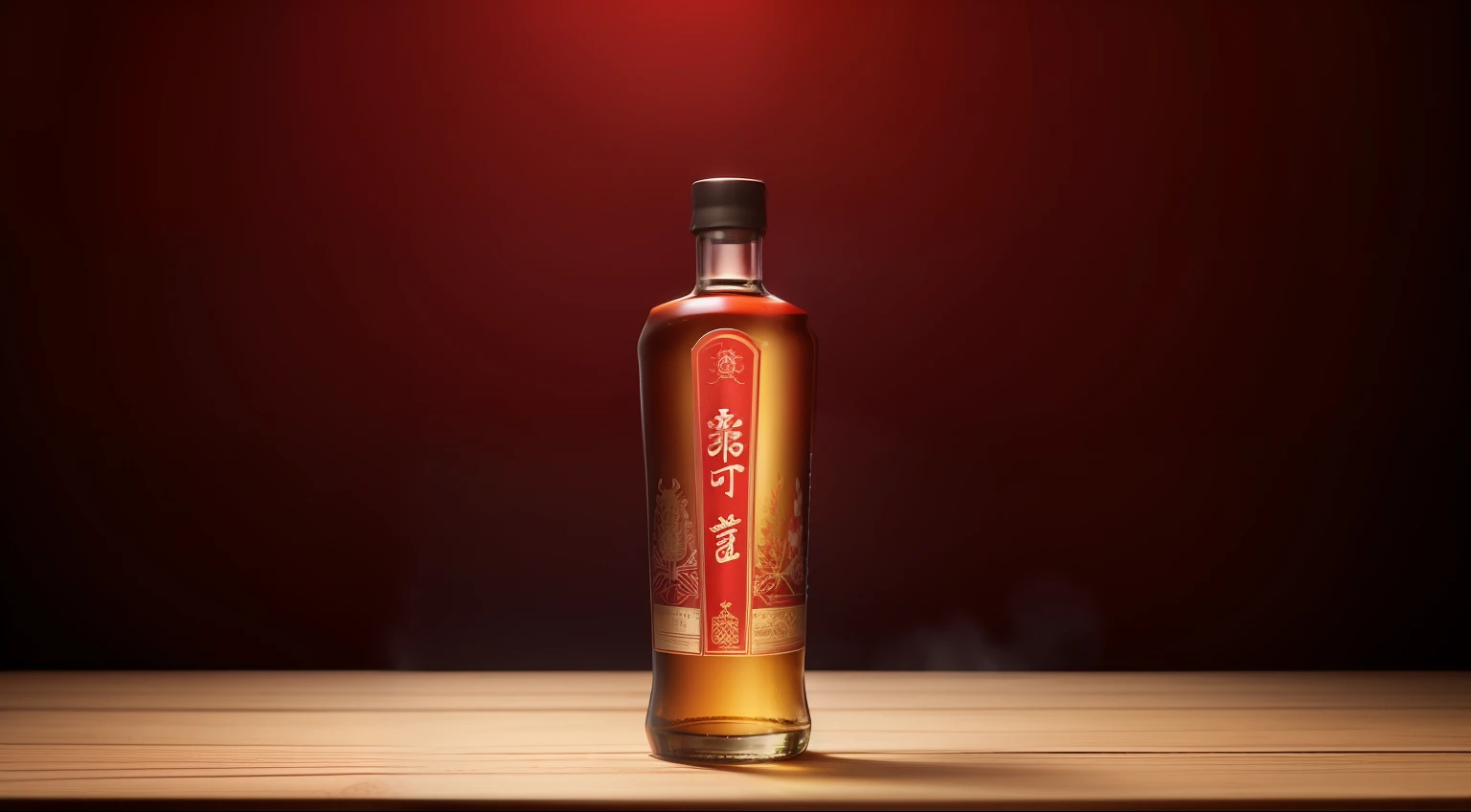 Rendering of alcohol products,Realistic and realistic,China-style,With the colors of the Red Army