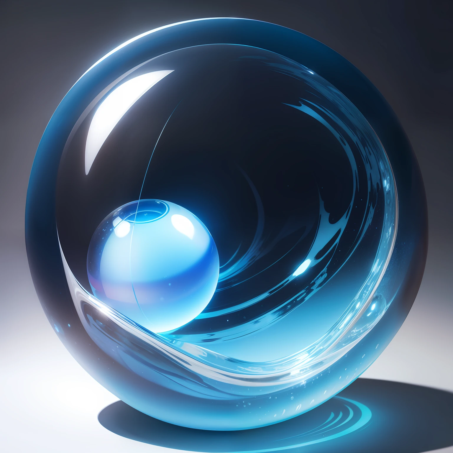 Blue transparent float ball