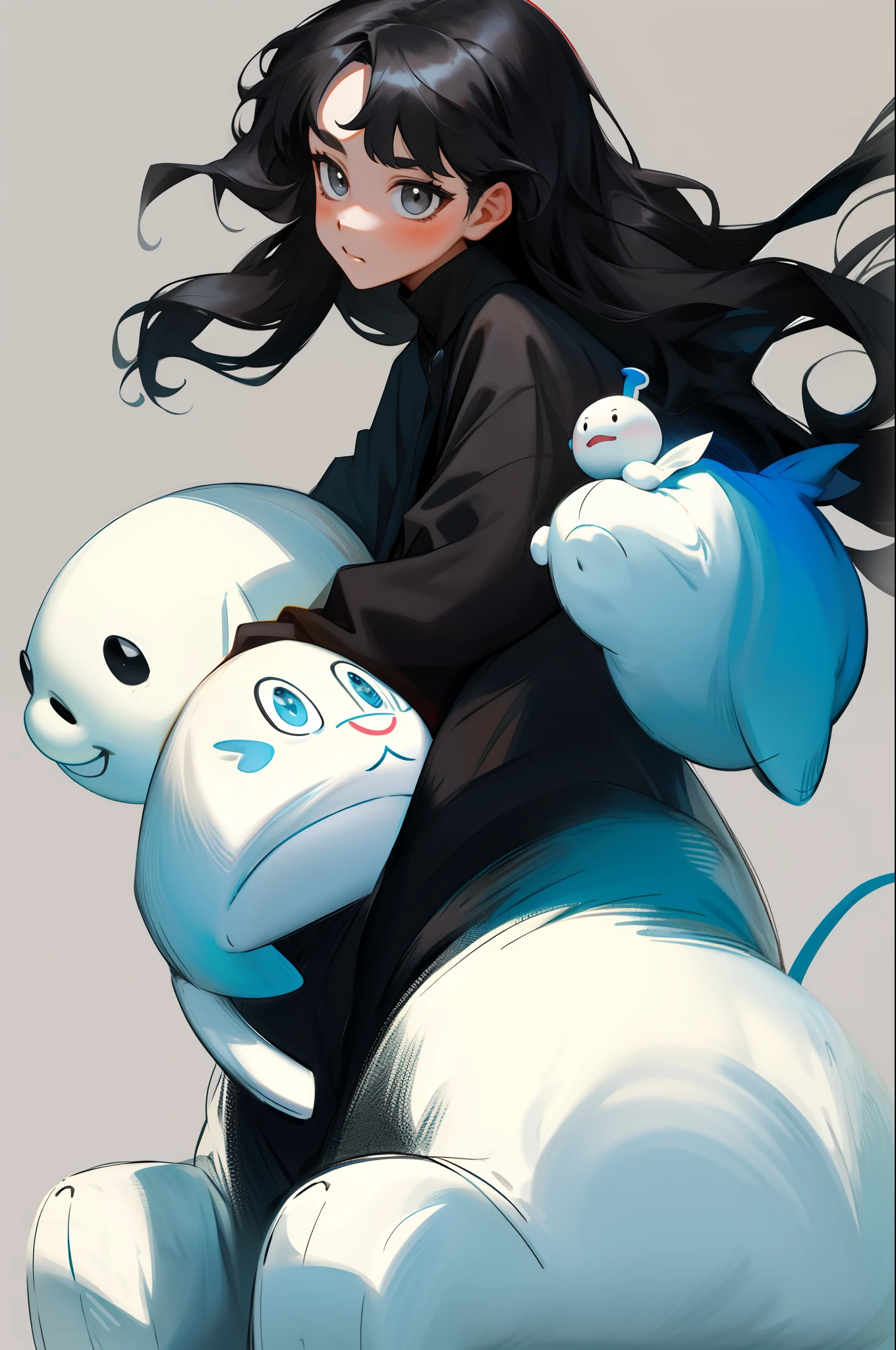 black in color,long whitr hair,jk,adolable,tmasterpiece,Need