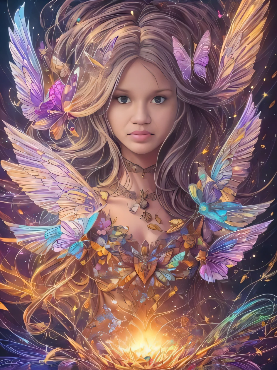 A woman with wings and a star in her hands, fada astral, arte de fantasia digital colorida, arte de fantasia muito bonita, bela arte de fantasia, arte digital fantasia, arte digital fantasia arte, amazing fantasy art, arte digital de fantasia detalhada, fada bonita, Retrato da fada, estilo de arte de fantasia, retrato bonito da arte da fantasia, arte de fantasia digital ), arte digital de fantasia, arte de fantasia detalhada