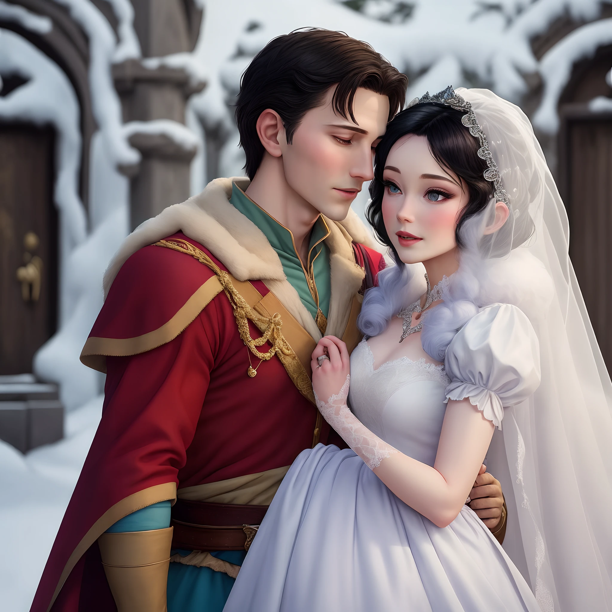 Snow White and the prince get married together