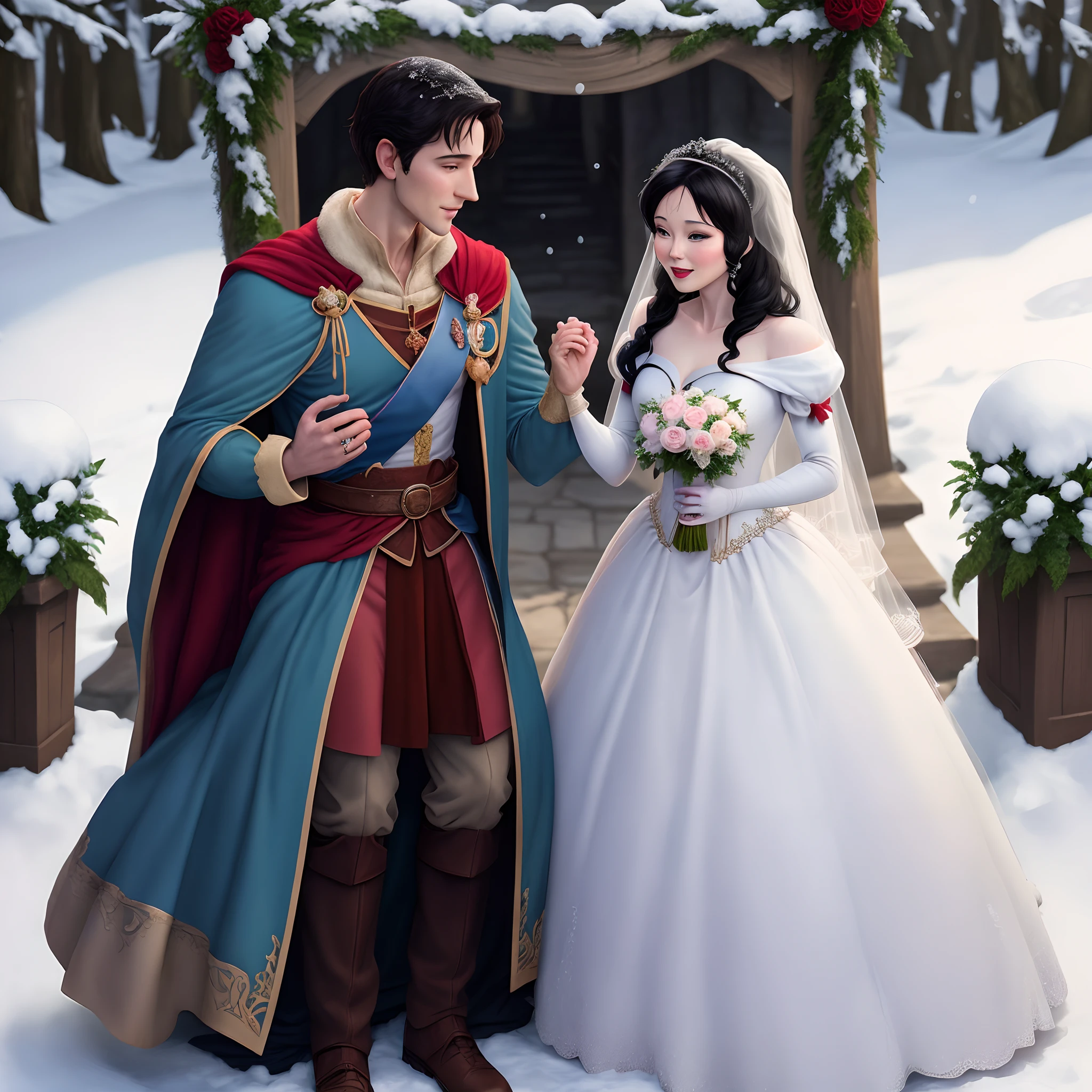 Snow White and the prince get married together