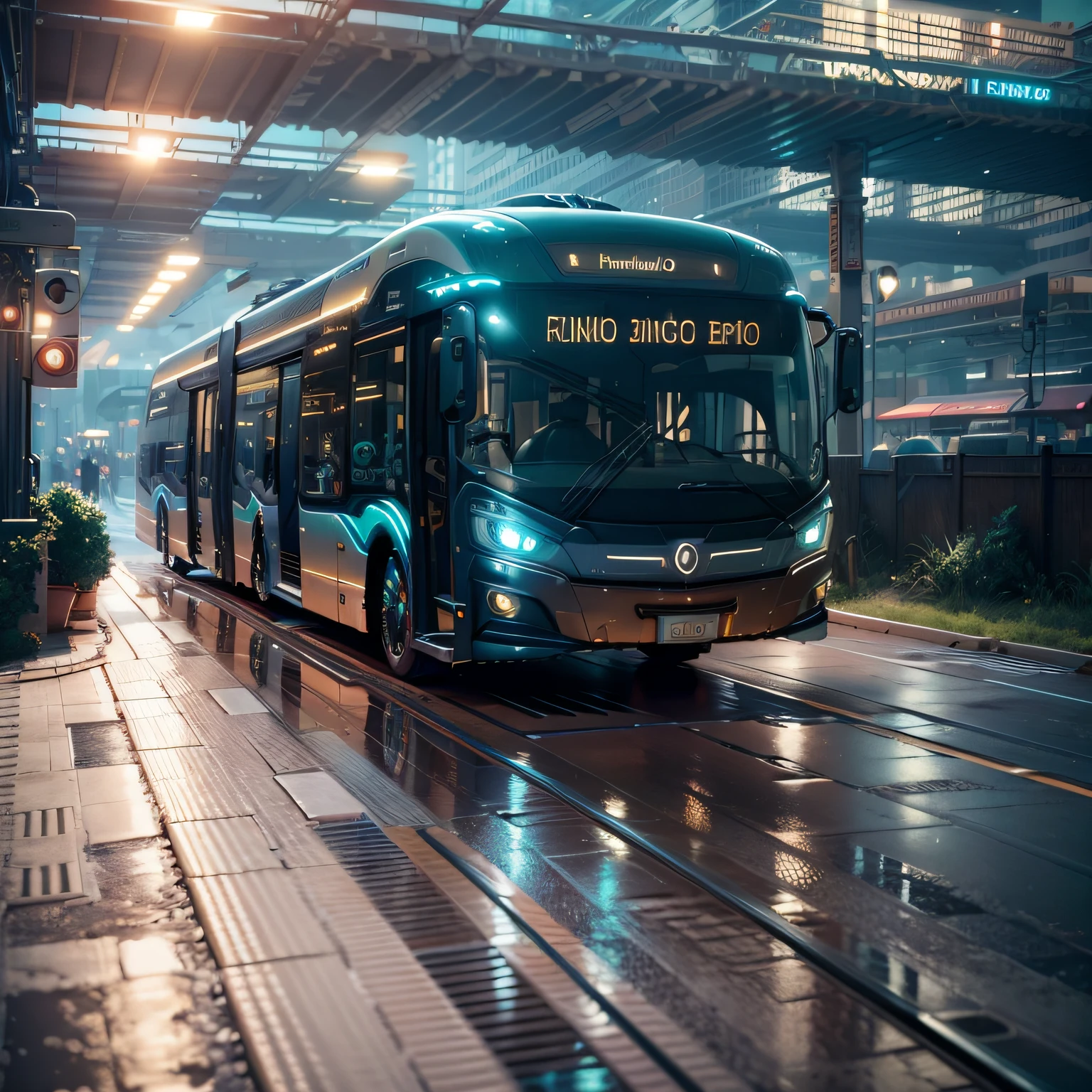 futuristic articulated bus, brancos de fundo, Corpo Steampunk, detalhes intrincados, Magnificent, cinemactic, high resolution, 4k,