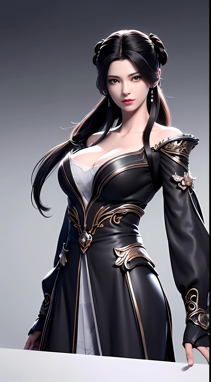 best qualtiy,tmasterpiece:1.4),超高分辨率,realisticlying,Front lighting,Complicated details,Exquisitedetailsandtextures,1girll,独奏,(年轻),Facial highlights,The upper part of the body,Detal Face,tear-mole,white skinned,black color hair,pony tails,pigtails,looking at viewert,largeeyes,(Openwork pattern,black in color,silkouette),耳Nipple Ring,,slimfigure,Deluxe Room,profesional lighting,photon maping,Radio City,physically-based renderingt,