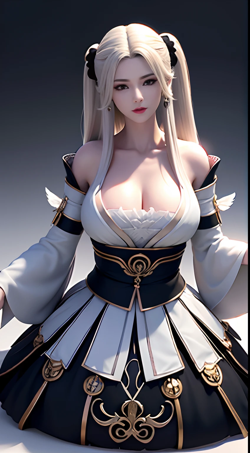 best qualtiy,tmasterpiece:1.4),超高分辨率,realisticlying,Front lighting,Complicated details,Exquisitedetailsandtextures,1girll,独奏,(年轻),Facial highlights,The upper part of the body,Detal Face,tear-mole,white skinned,black color hair,pony tails,pigtails,looking at viewert,largeeyes,(Openwork pattern,black in color,silkouette),耳Nipple Ring,,slimfigure,Deluxe Room,profesional lighting,photon maping,Radio City,physically-based renderingt,