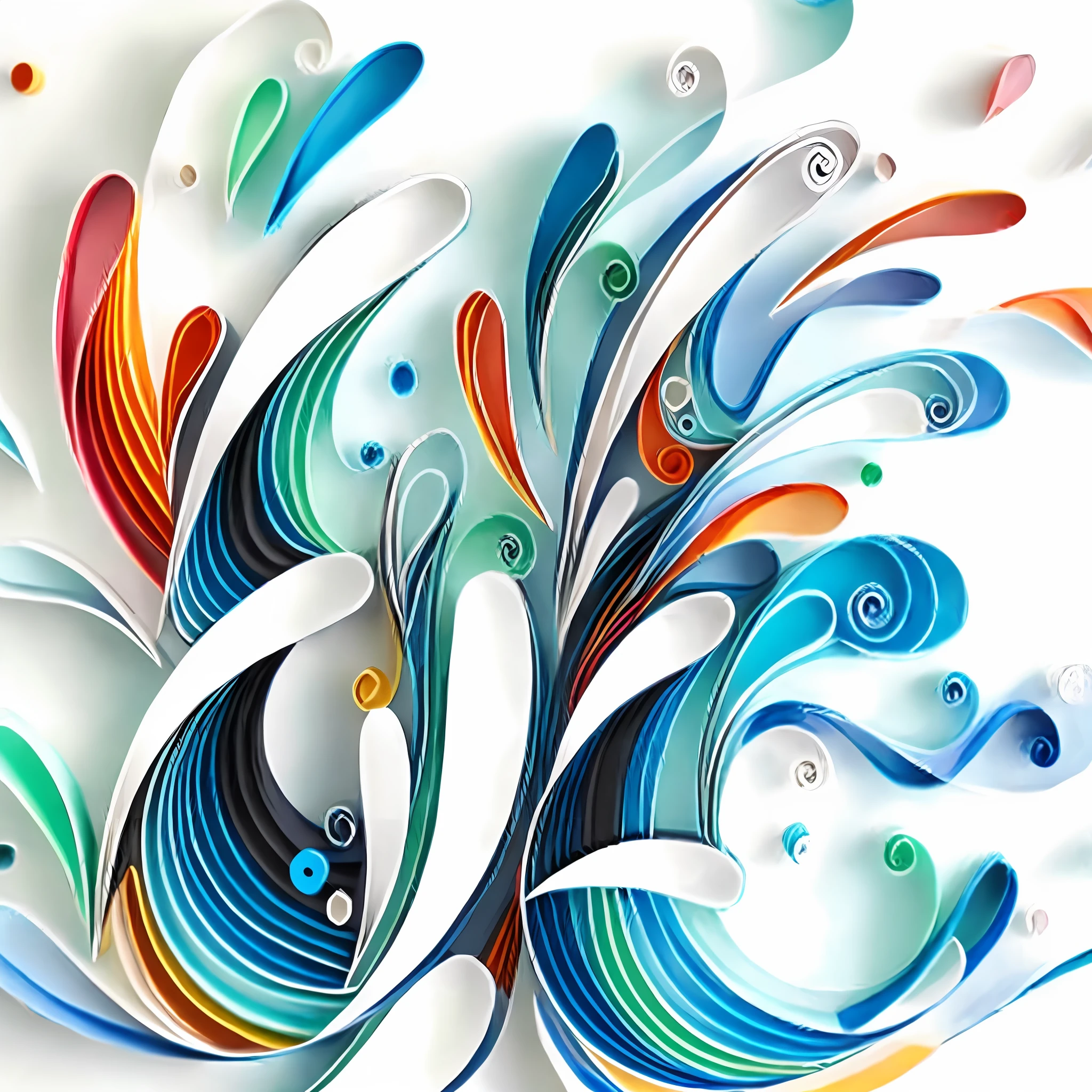 Peacock paper art close-up, layered paper art, paper art, paper quilling, rivuletpaper art, colourful artwork, arte em papel cortado, intricate digital artwork, intricate digital art, paper modeling art, olga buzova, intricate 3 d illustration, abstract 3 d artwork, Beautiful digital artwork, Obras de arte intrincadas, Stunning artwork