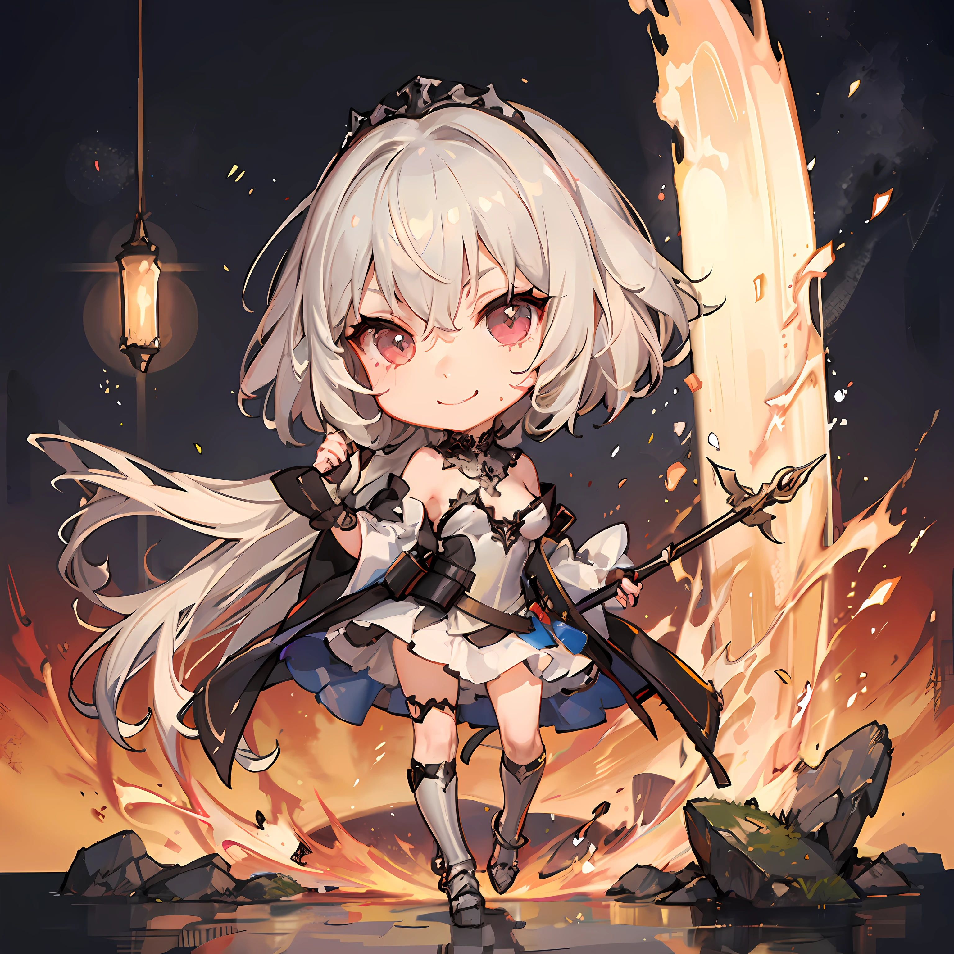Masterpiece、jeanne d'arc、((Chibi))、((tiny girl))、独奏、1little girl、fullnude、The best proof、huge smile