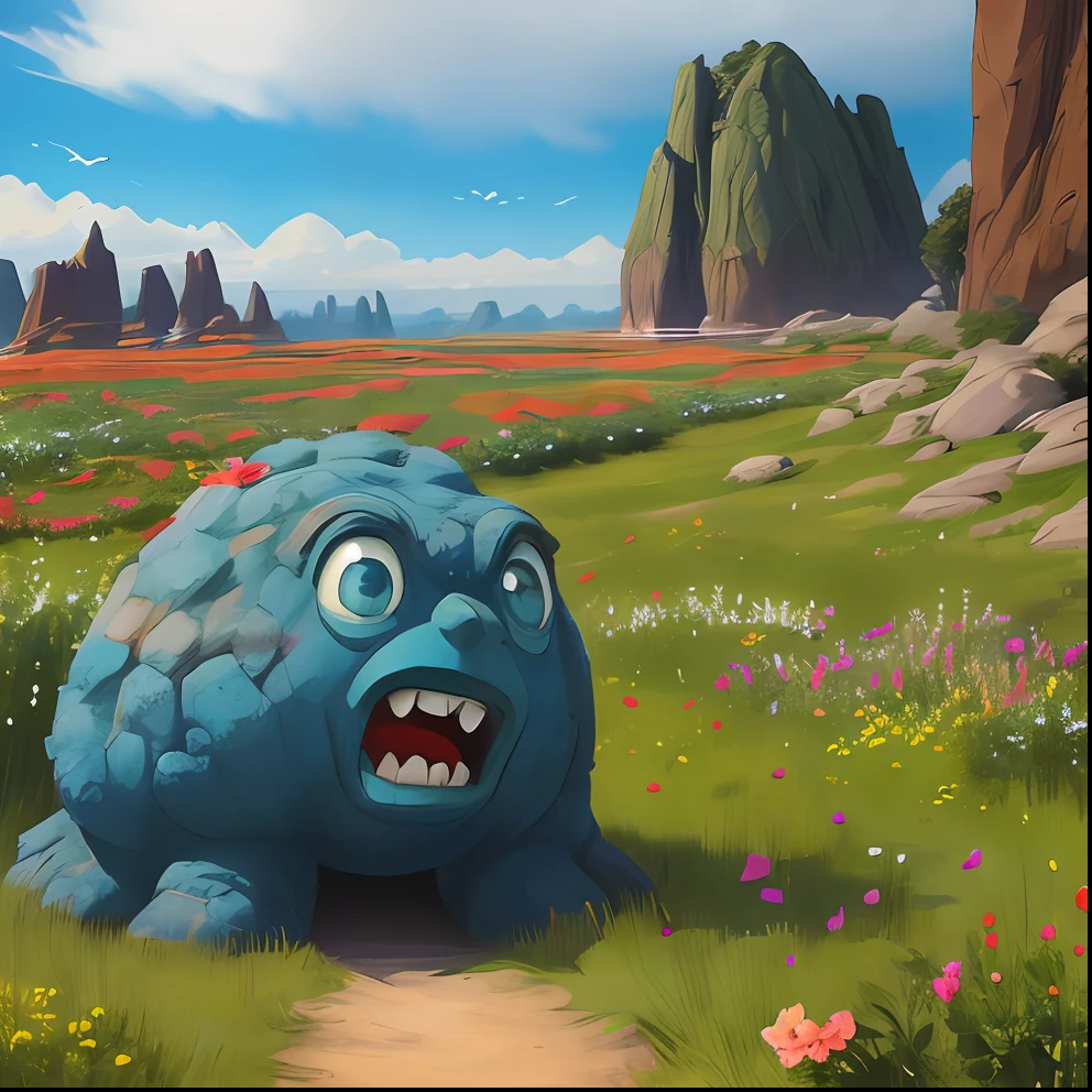 Flower rock monsters