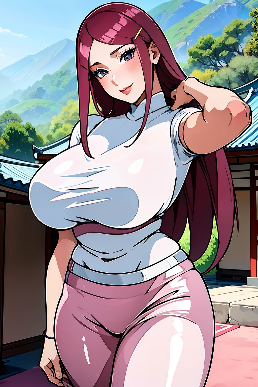a close up of a woman in a pink skirt posing for a picture, sexy girl, korean girl, sexy dress, lovely woman, sakimichan, korean woman, beautiful south korean woman, smooth white tight clothes suit, wearing tight simple clothes, sexy outfit, very sexy outfit, tight attire, japanese goddess, elegant posed, tight shirt, gorgeous young korean woman