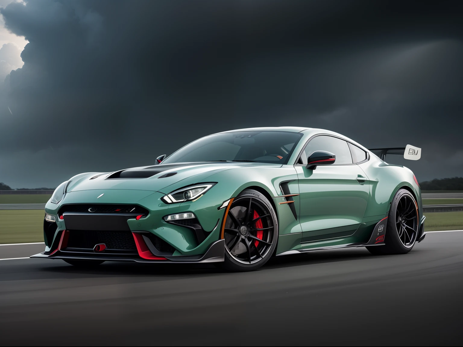 carro, Ryujin Engineering's Ryujin Tempest RS is a car-shaped storm, A hurricane of performance that leaves an indelible mark on the tracks. As linhas angulares e agressivas refletem a intensidade de uma tempestade iminente, enquanto as entradas de ar massivas parecem respirar vida ao carro. Every detail is a tribute to the force of nature and the quest for speed without limits.