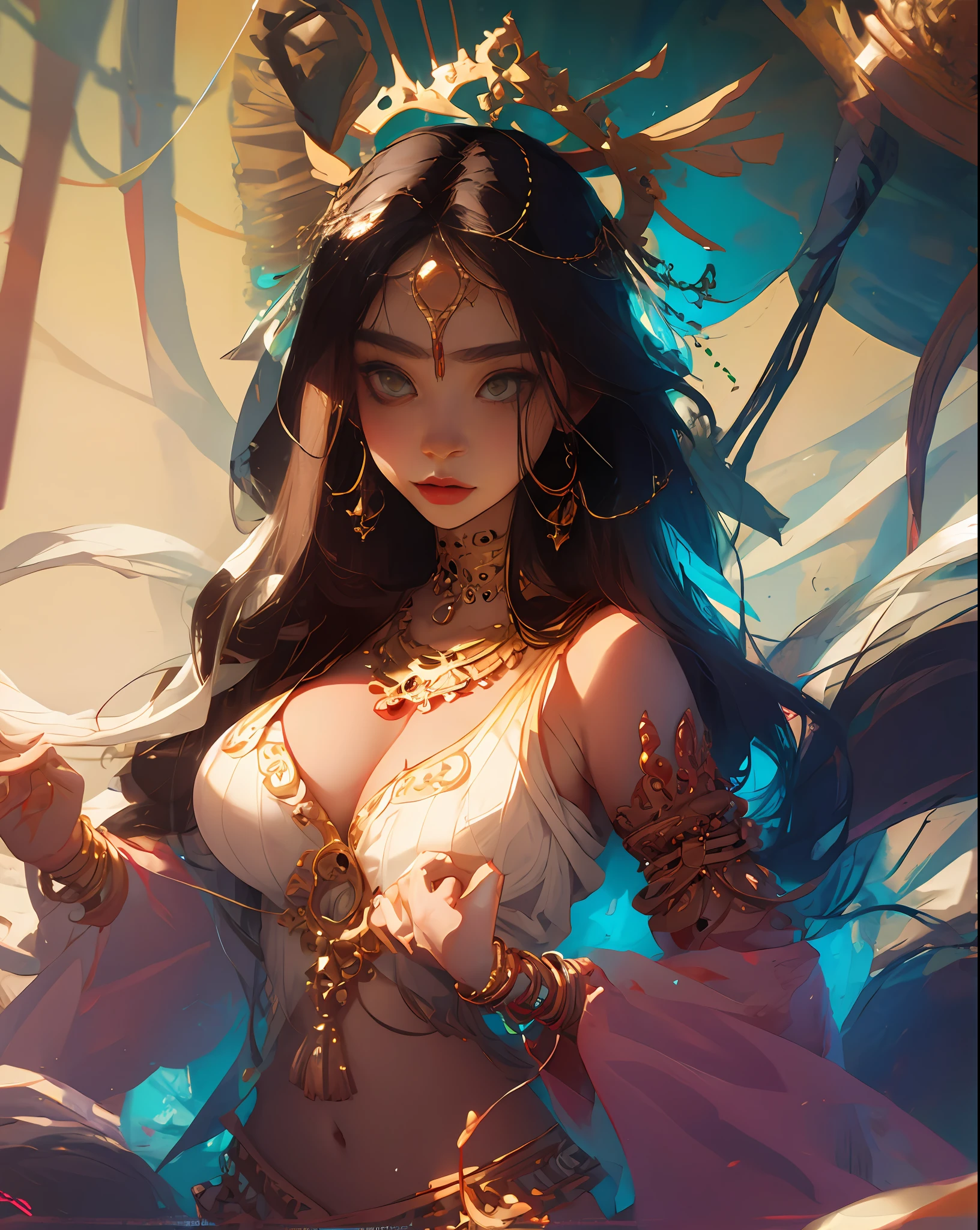 Goddess Nyukta with big breasts