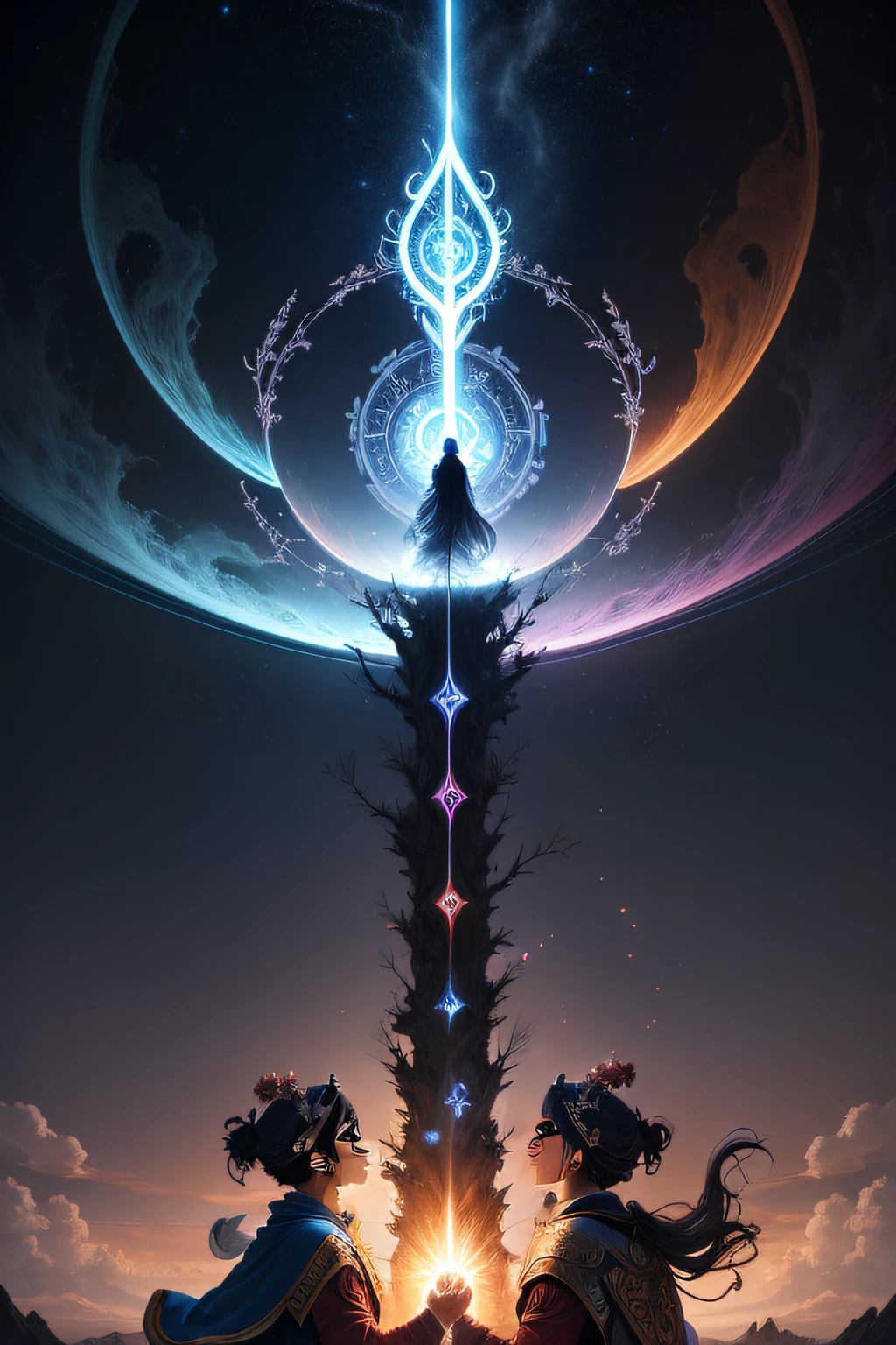 The predecessor of the Divine Realm was the Divine Race territory centered on the Divine Tree，Hanging in the air，Close to the earth。After the Human-God War，Fuxi Jedi Tiantong，Raise the Divine Tree and the Divine Race Territory to the Nine Heavens，Stay away from the Nether。