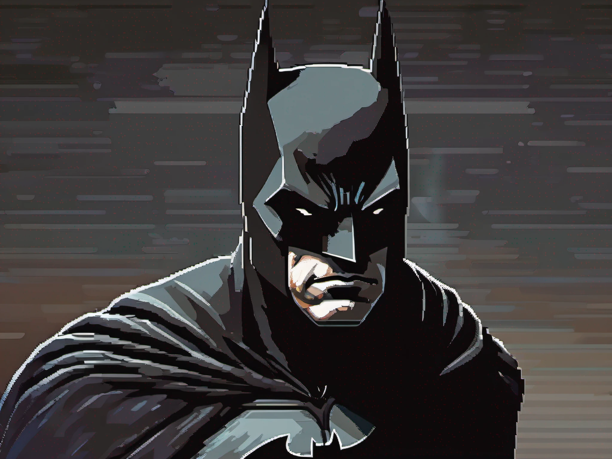 Batman dark knight menacing face