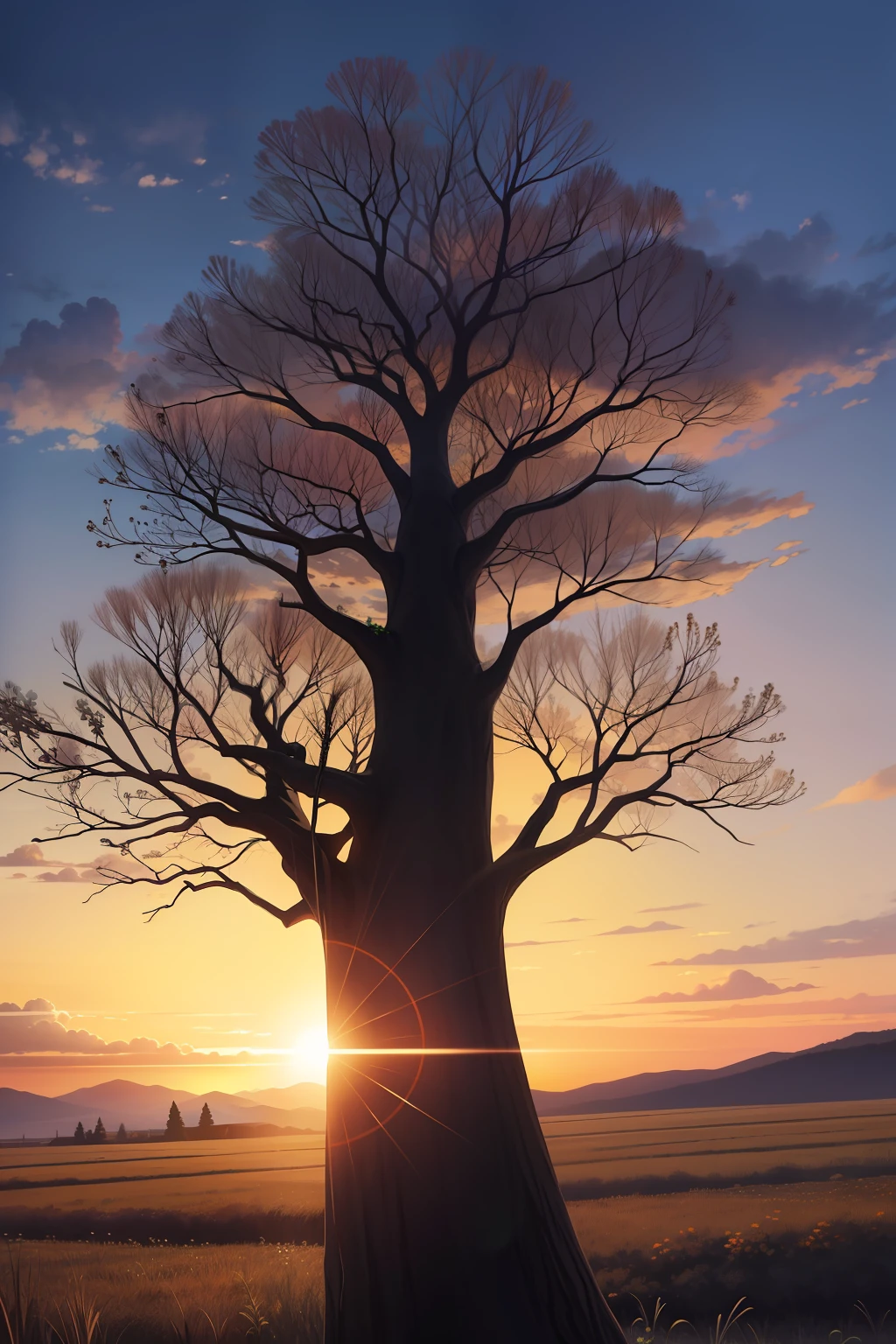 I will wait for the dead tree to sprout and bloom new flowers，Wait for the sun to pierce the darkness and the first rays of sunrise