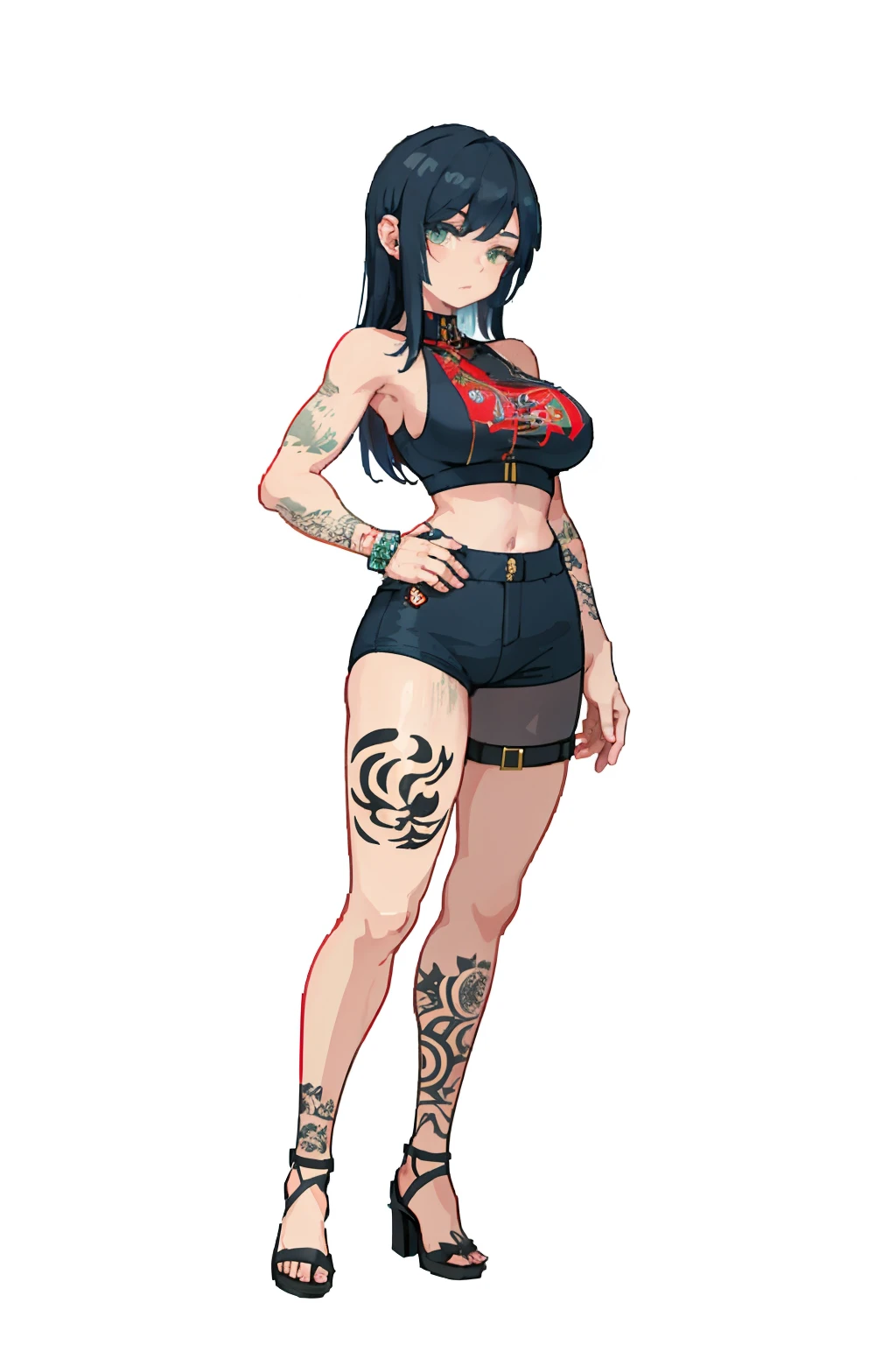 (8k, highest quality, best quality, masterpiece, highly detailed:1.2),

1 girl, yakuza, tattoo, mafia, fullbody