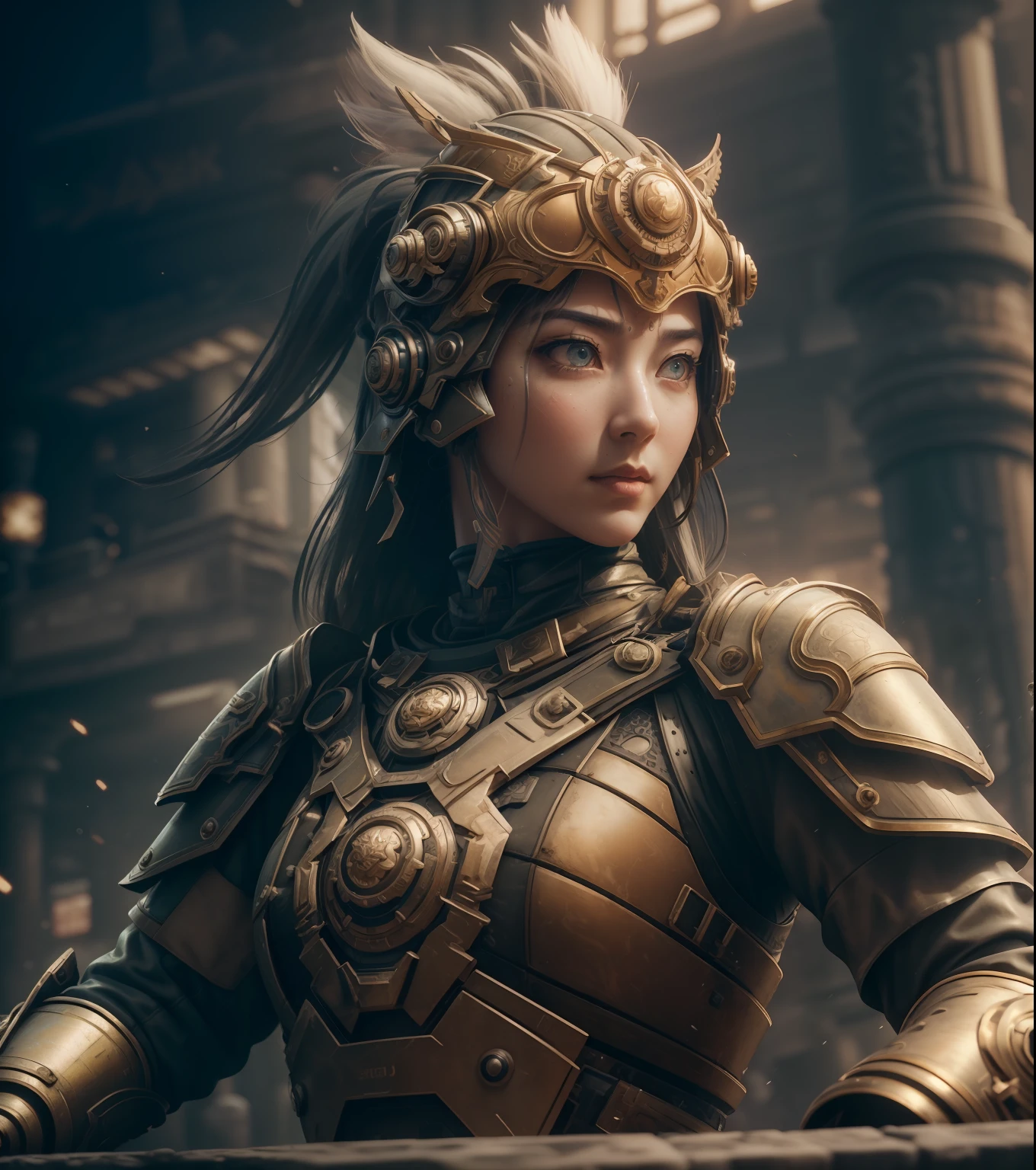 ((Best quality)), ((masterpiece)), (detailed:1.4), 3D, an image of a beautiful cyberpunk female,HDR (High Dynamic Range),Ray Tracing,NVIDIA RTX,Super-Resolution,Unreal 5,Subsurface scattering,PBR Texturing,Post-processing,Anisotropic Filtering,Depth-of-field,Maximum clarity and sharpness,Multi-layered textures,Albedo and Specular maps,Surface shading,Accurate simulation of light-material interaction,Perfect proportions,Octane Render,Two-tone lighting,Wide aperture,Low ISO,White balance,Rule of thirds,8K RAW, --auto