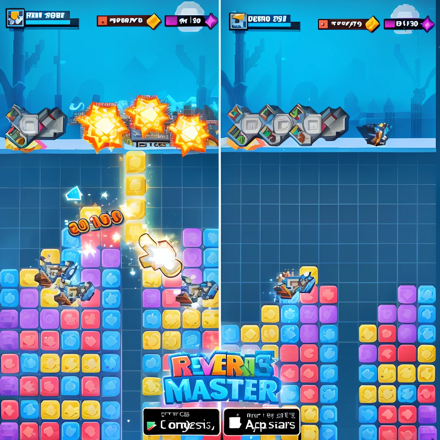 game screenshot, Tetris