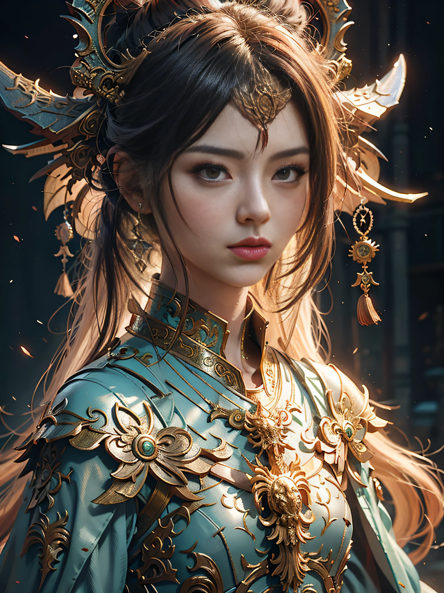 Anime - a style illustration of a woman with a dragon and a sword, the dragon girl portrait, Artgerm and Ruan Jia, Ruan Jia and Artgerm, Dragon girl, Epic fantasy digital art style, 2. 5 D CGI anime fantasy artwork, Detailed digital 2D fantasy art, author:ruanjia、stanely artgerm