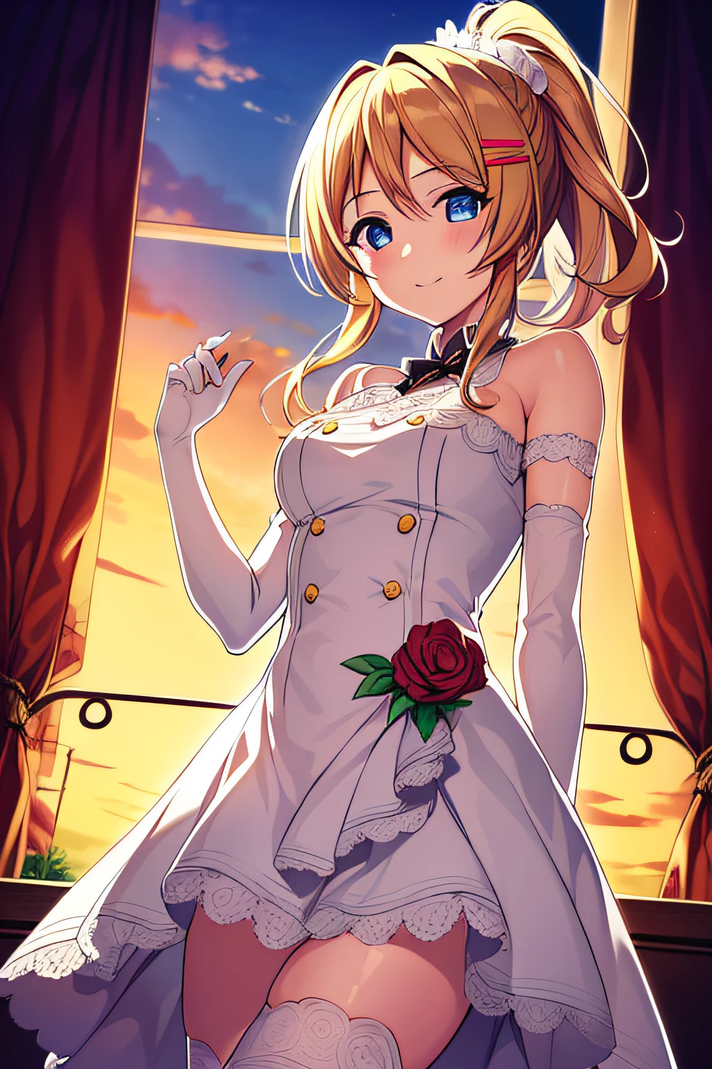 (((Best quality))), ((Ultra-detailed)), ((illustration)), ((Disheveled hair)), ((frilld)), (1 girl),(Solo),
