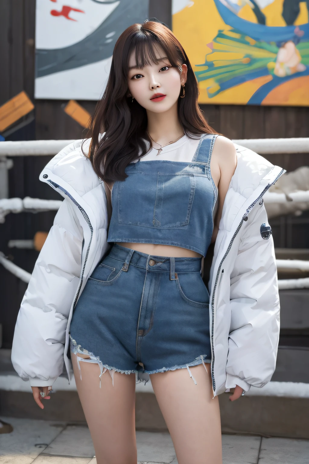 (best quality:1.4), (masterpiece:1.4), (highres:1.2), (extremely detailed:1.2), human body ratio,
1girl, korean girl, (each girl wearing different fashion:1.4), dynamic pose, powerplant,
