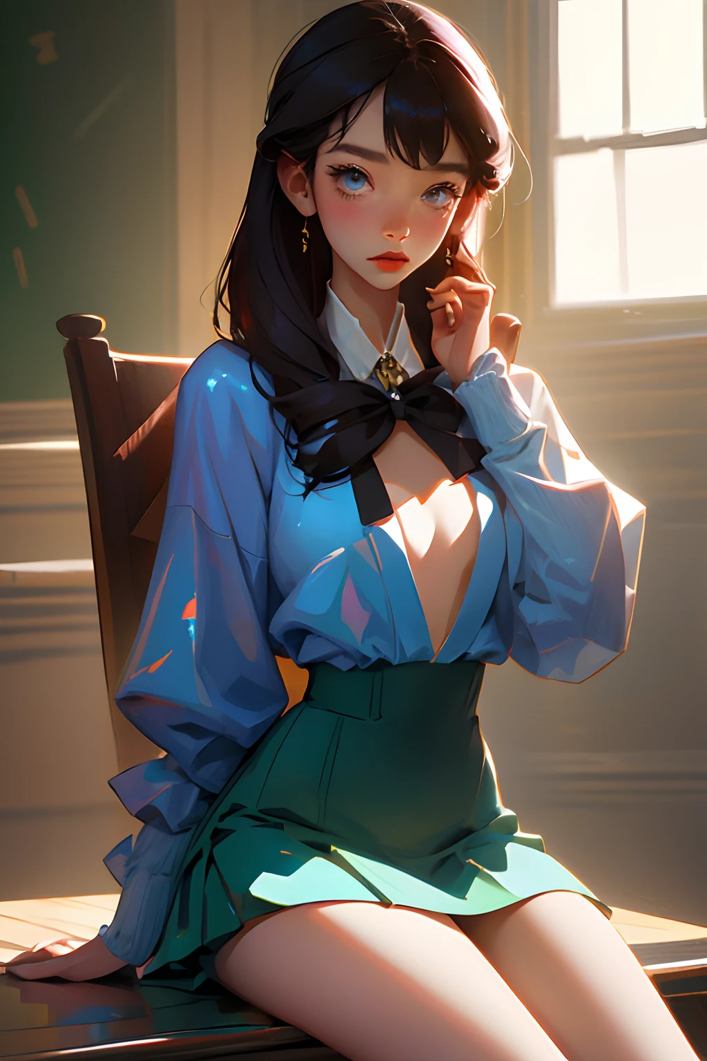 schoolgirls。Royal sister。stocklings。Bare chest