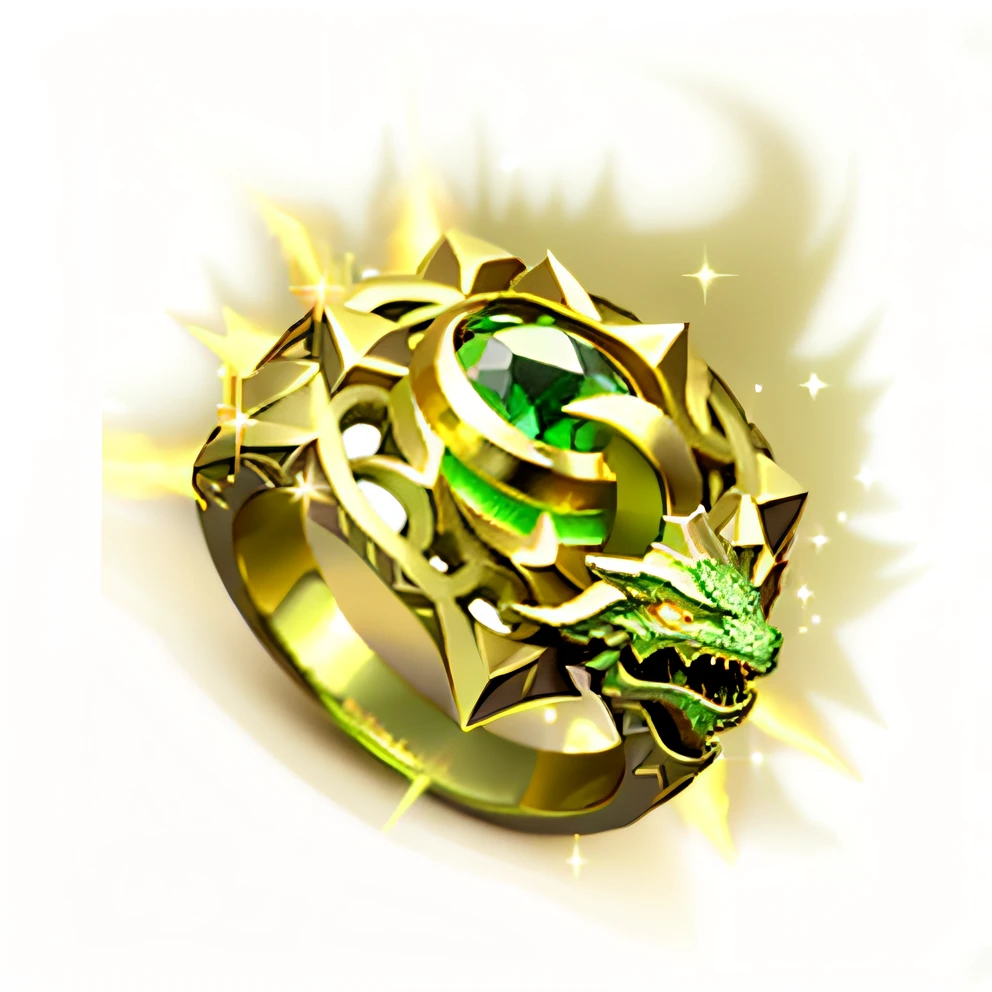 A gold ring,There is a green dragon on it, gold green creature, fantasy game spell symbol, world of warcraft spell icon, fantasy game spell icon, ability image, elder ring, simple magic ring of poison, orb of agamento, golden circlet, character icon, magic spell icon, holy flame crown spell, rpg item, ringflash