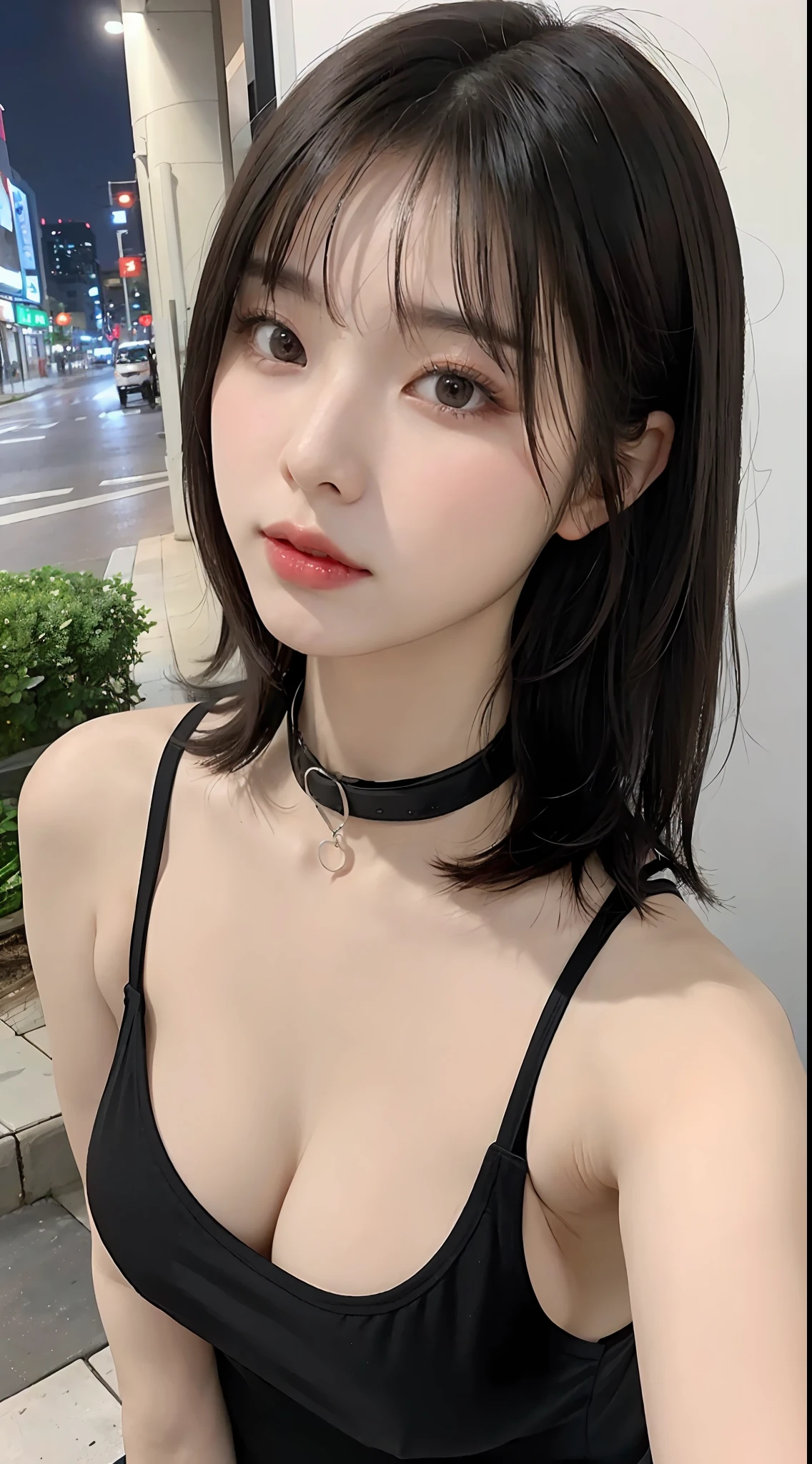 Korean woman in leotard, brown hair, (small :0.75), huge areola eola slip))ffy areolae)),((soob)),lar))), cleavage mole, belly, Korean autiful south Korean woman, gorgeous young Korean woman, beautiful young Korean woman, asian girl with long hair, young adorable Korean face, portrait of female Korean idol, Korean woman, messy hairstyle, popular Korean makeup, popular south Korean makeup, cityscape, night, (8k, RAW photo, best quality, masterpiece: 1.45), (nsfw:1.25), ulzzang, ulzzang-6500-v1.1, pureerosface_v1,