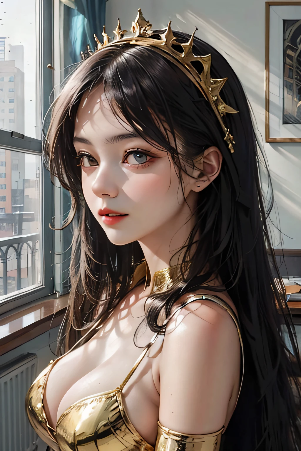 tmasterpiece,top Quority,best qualtiy,offcial art,Beautiful and aesthetic:1.2),(1girl),Extremely detailed,Colorful,highestdetailed,offcial art,统一 8k 壁纸,ultra - detailed,Beautiful and aesthetic,big breasts beautiful,tmasterpiece,best qualtiy,(zentangle,datura,Tangles,entangled),holy rays,gold foil,Gold leaf art,glitter drawing,PerfectNwsjMajic,Ray traching