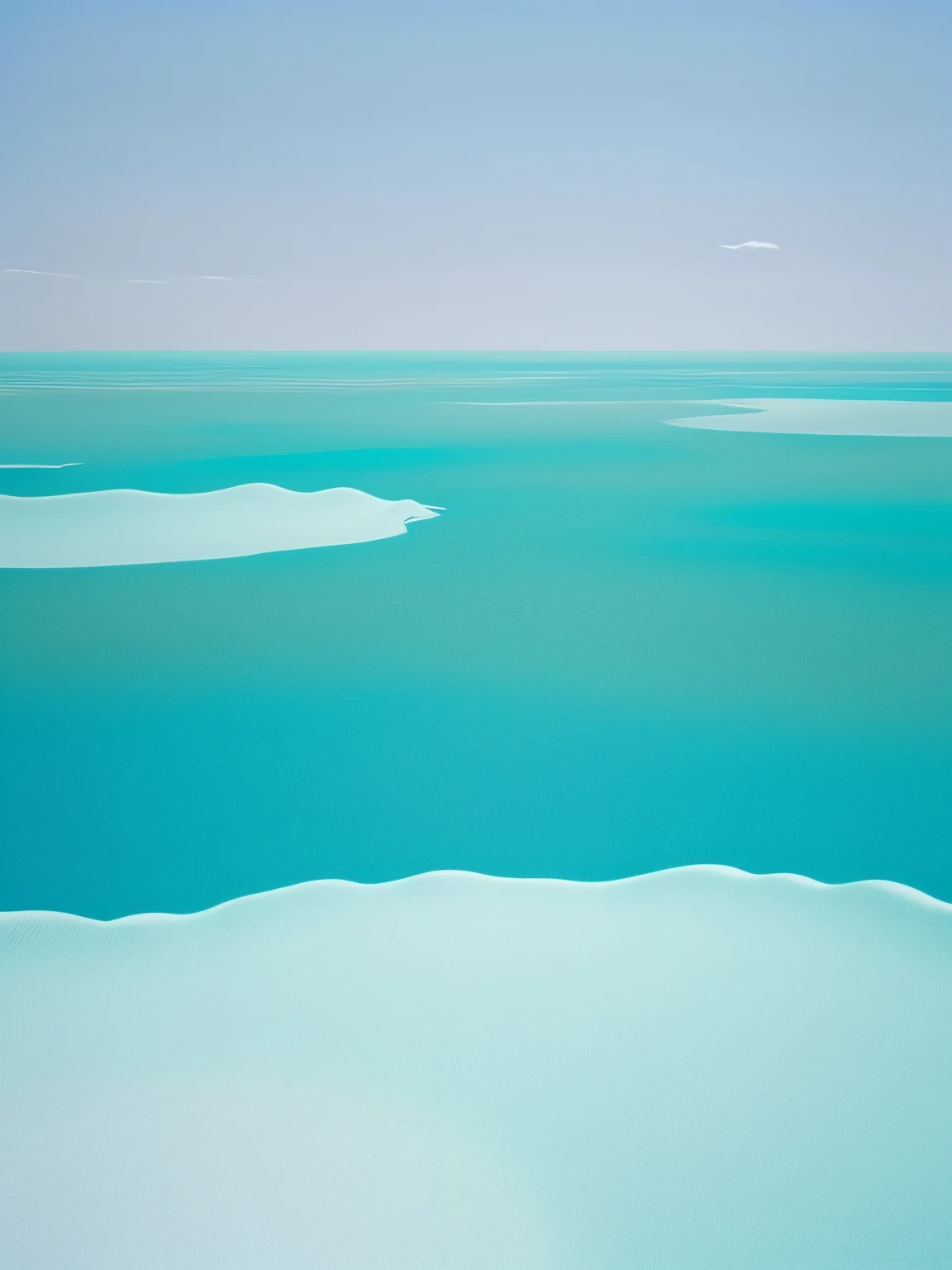 Vast tranquil views,Built by Scarlett Hooft Graafland,Works by Sergei Zabelin,A summer day of photography,Hyper-realistic、Ink painting style incorporating Chinese aesthetics。