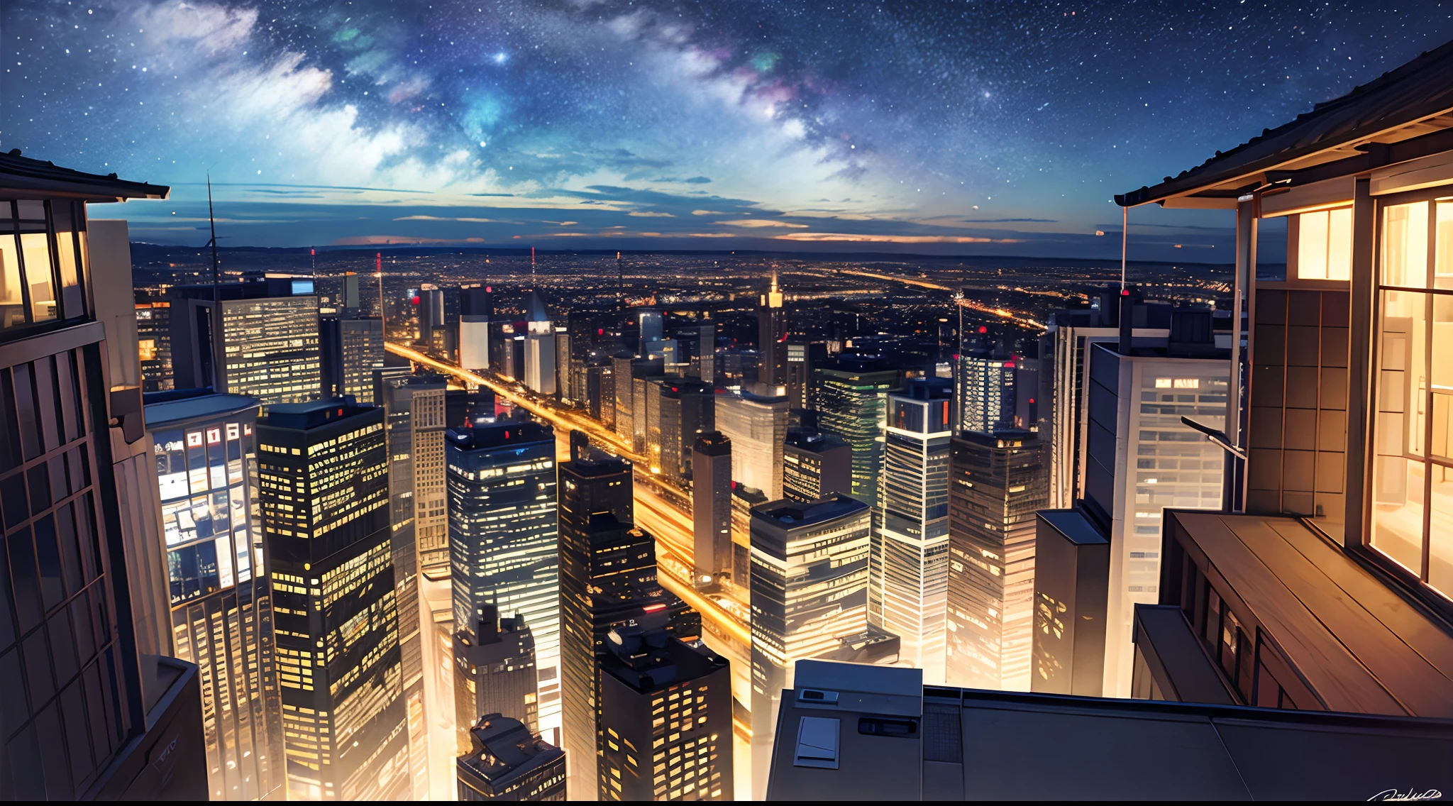octane,sky,Star(sky),Starry sky,Night,optic,Technologie,progressive,Cloud,milky ways,Sitting,The tree,City,Cityscape,Tournament Background。