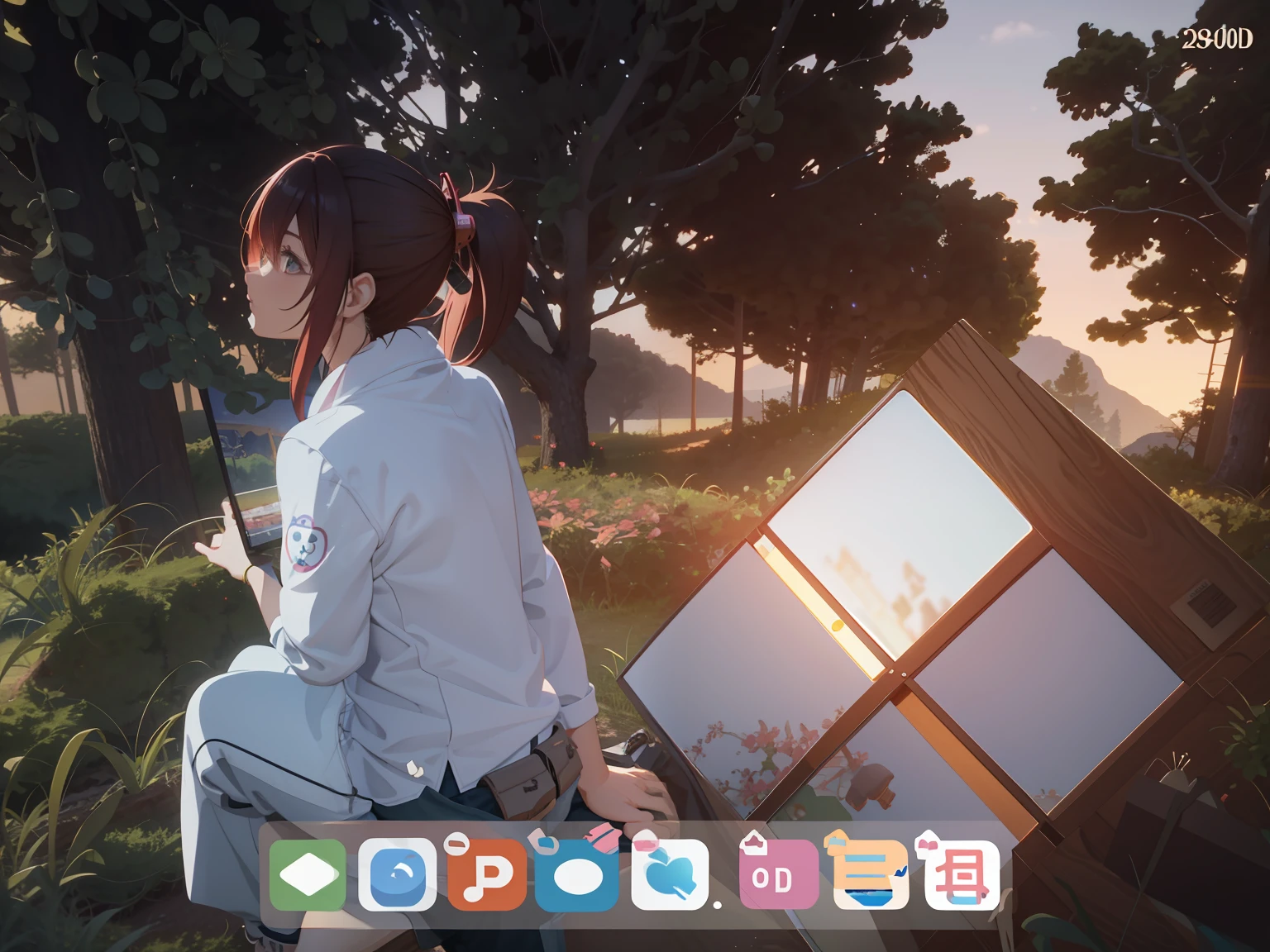 Anime style. 8K, anime styled 3d, style of anime4 K, Realistic anime 3 D style, game aesthetic, anime big breast. Soft lighting, Anime lighting, anime vibes, Anime wallpaper 4K, Anime wallpaper 4 k, 3d anime girl, lofi-girl, Stylized anime, Surrealist 8K
