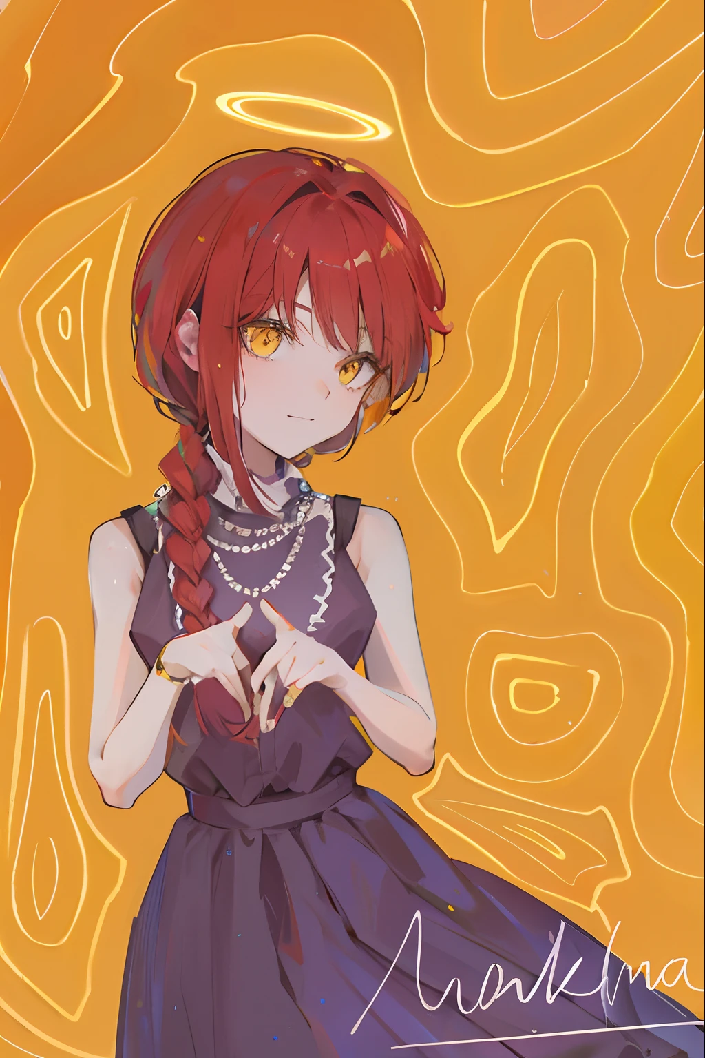 redheadwear,Single twist braid,yellow cat eyes