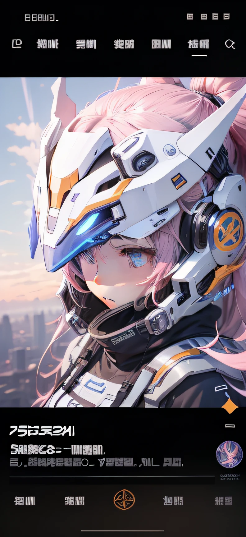 It has a picture of a girl wearing a helmet, ethereal and mecha theme, anime mecha aesthetic, anime robotic mixed with organic, mecha asthetic, Detailed digital anime art, From Arknights, Guviz-style artwork, Best anime 4k konachan wallpaper, Anime wallpaper 4K, Anime wallpaper 4 k