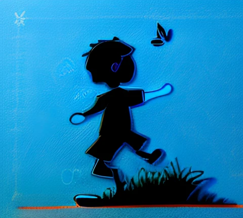 Arafeder diagram of boy with butterfly on blackboard, hand-drawn animation, walking boy, killing, stickfigure, hand-drawn animation, Inspired by E.h. Shepard, white outline,  boy, kids dng, blue backdrop, concept art of single boy, kiddy big breasts, a child's dr, 4 0 9 6