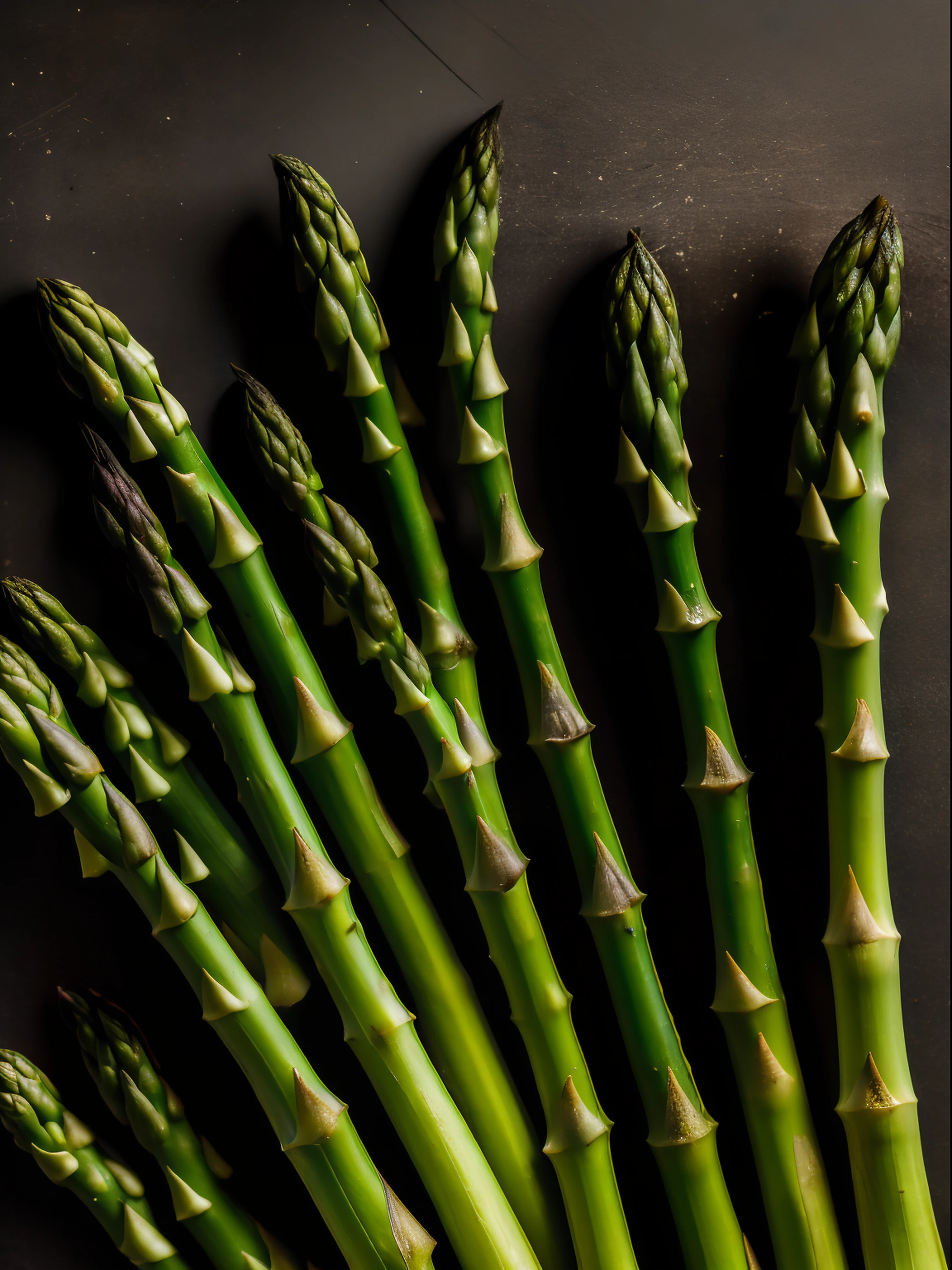 close bird eye shot of cooked Asparagus