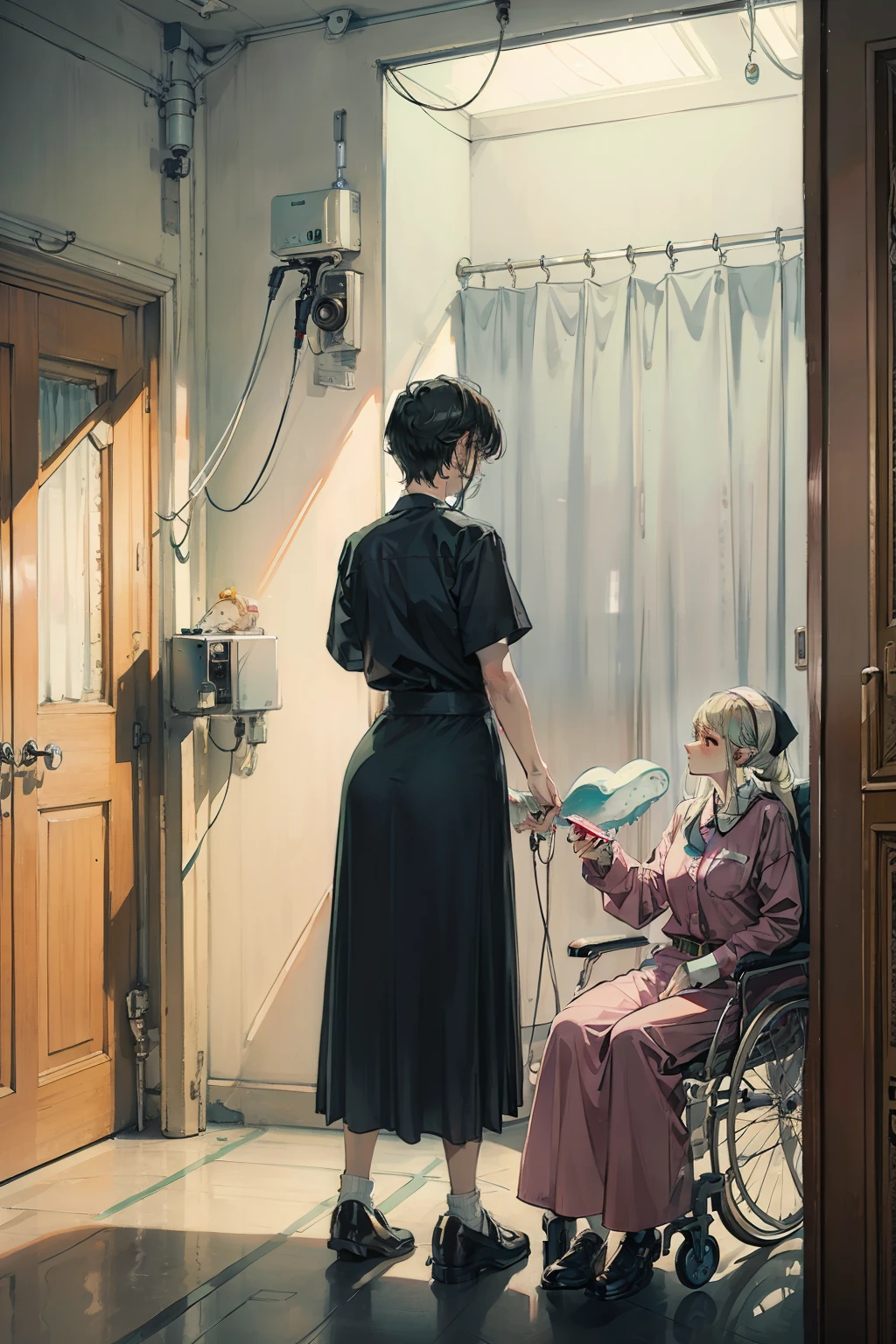 nursing home,sickroom,Two agers,Cthulhu