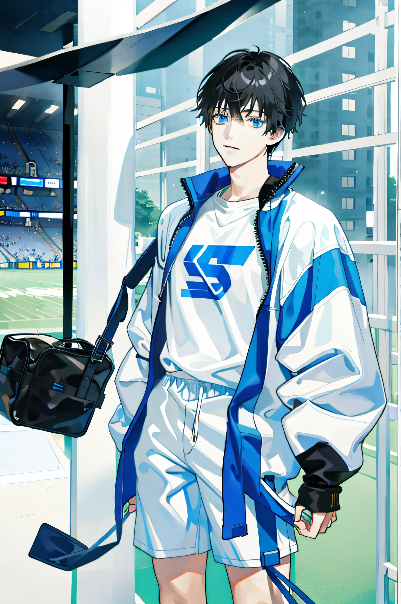 tmasterpiece,Need,1boy,malefocus,White socks,cool guy,Young boys,Basketball sports student,depth of fields