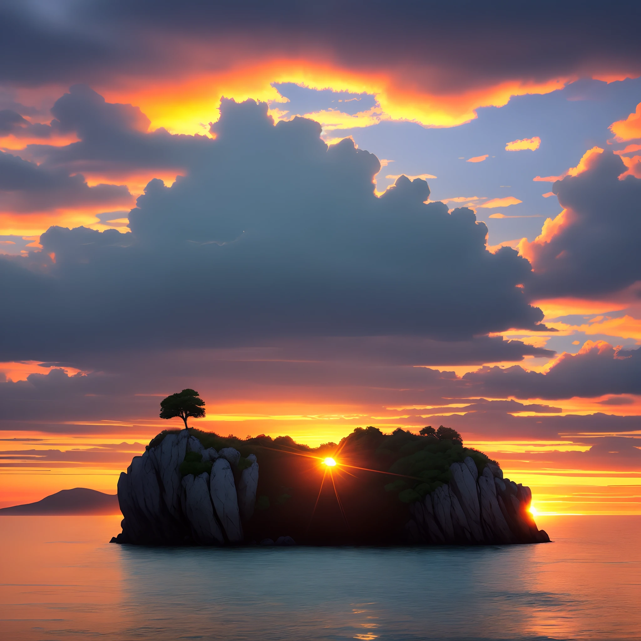 Sunset theme mobile wallpaper