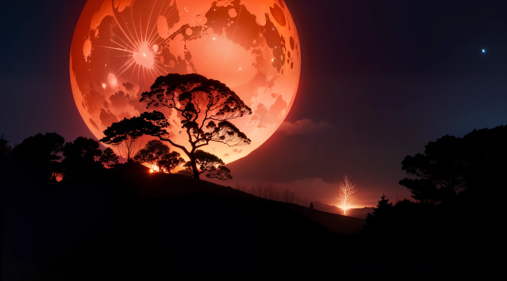 Pitch black tree