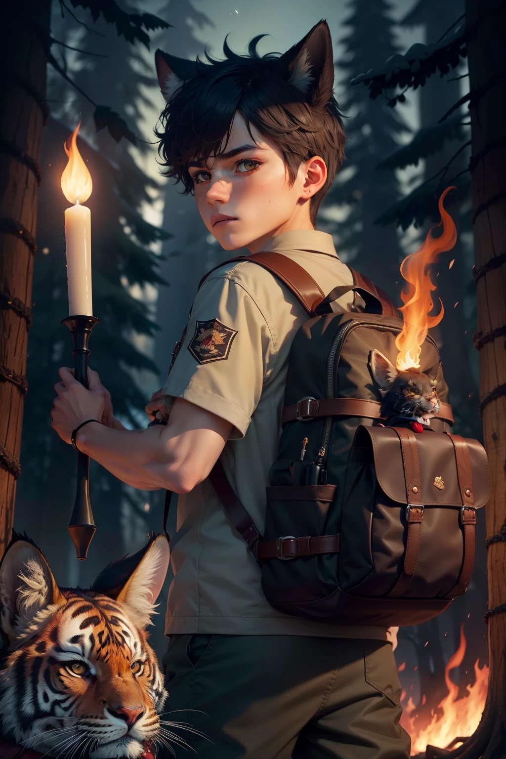 Libido boy,bookbag,black forest,torches,tigre,Jackalope