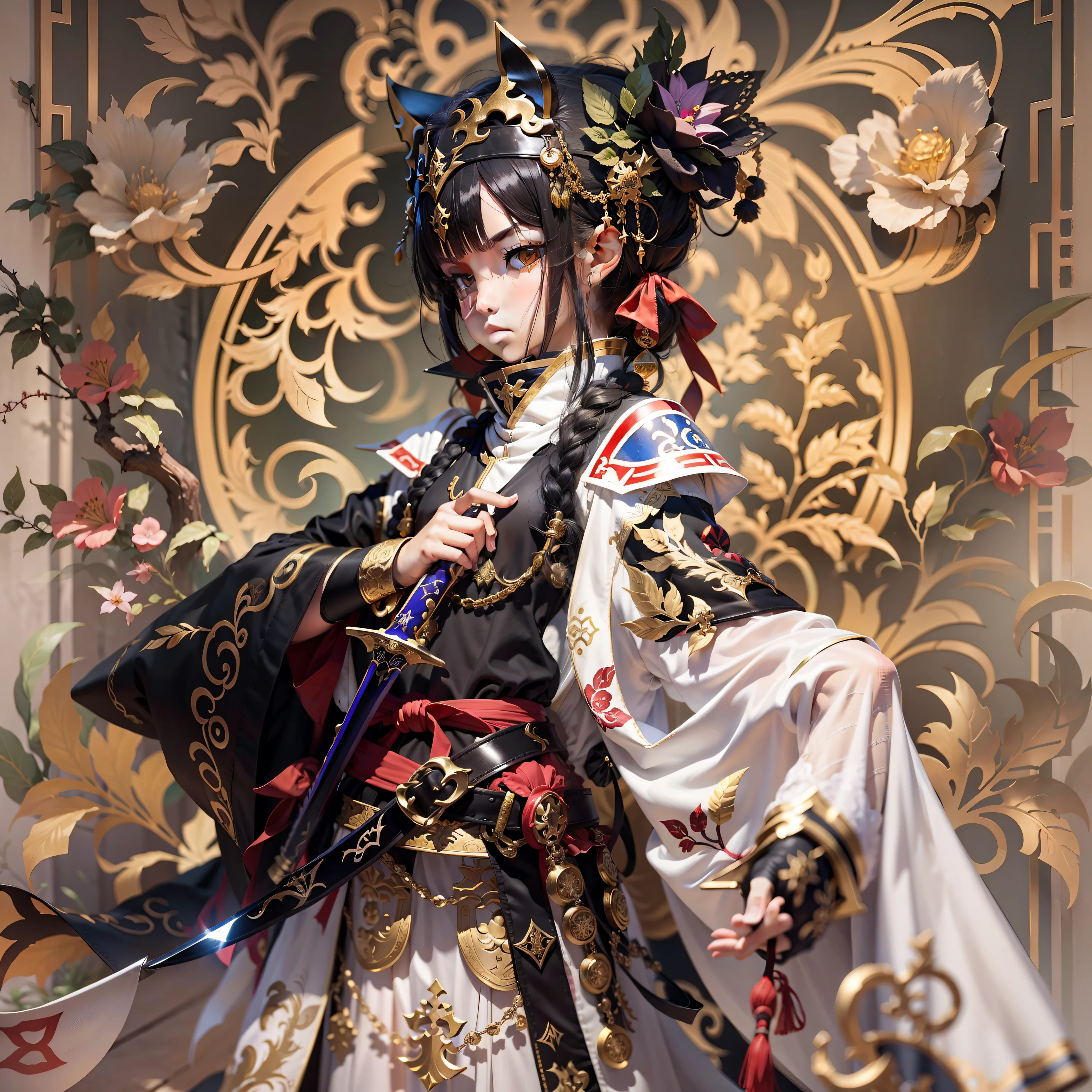 child,tmasterpiece,Taoist,female pervert,The sword,Nero,golds,head gear