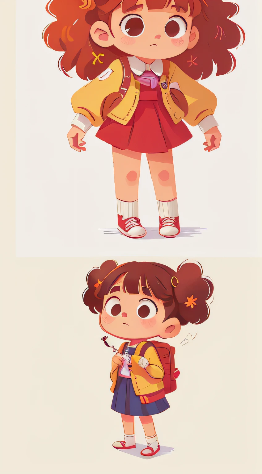 there are two girls standing Going to school
white background, cute detailed digital art, cute art style, childrens art in artstation, cute digital art, cute detailed artwork, cartoon style illustration, adorable digital painting,
official artwork, official illustration, a beautiful artwork illustration, detailed fanart, children illustration, cute cartoon style, digital anime illustration