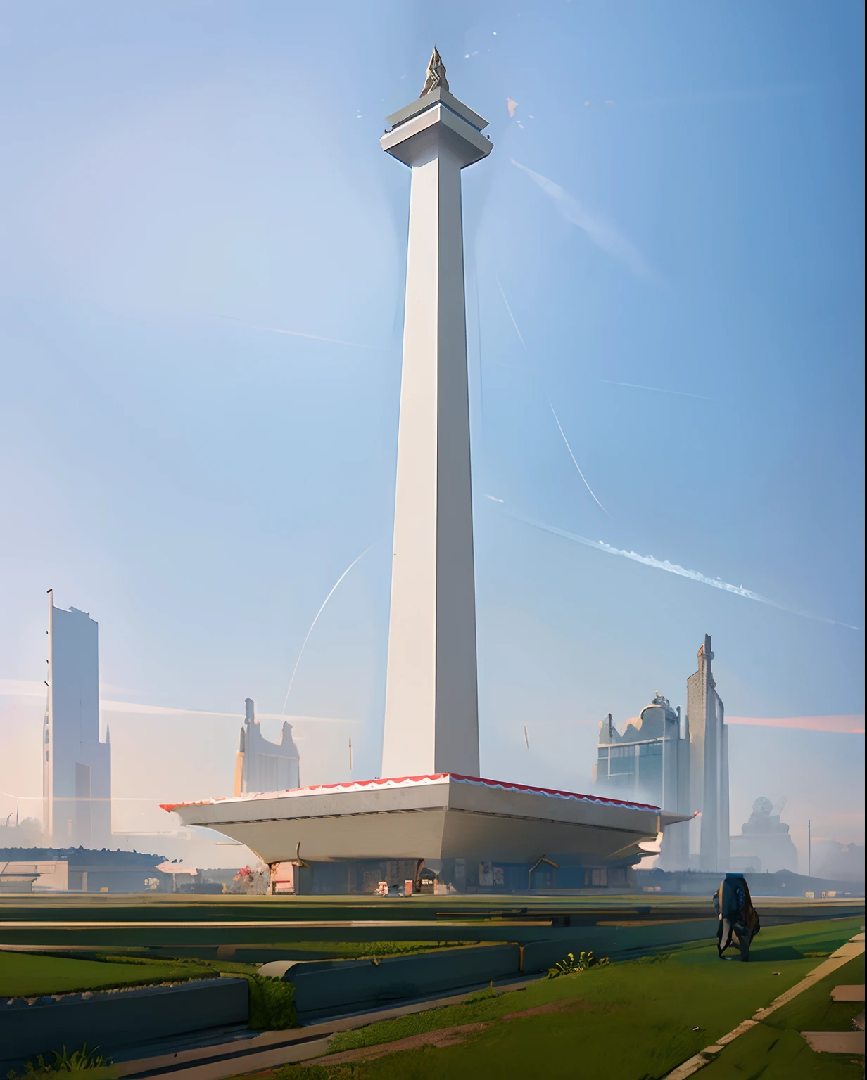 An illustration of urban by Greg Rutkowski, best quality, masterpiece, trending on artstation, highly artistic, intricate details, urban setting of Indonesia