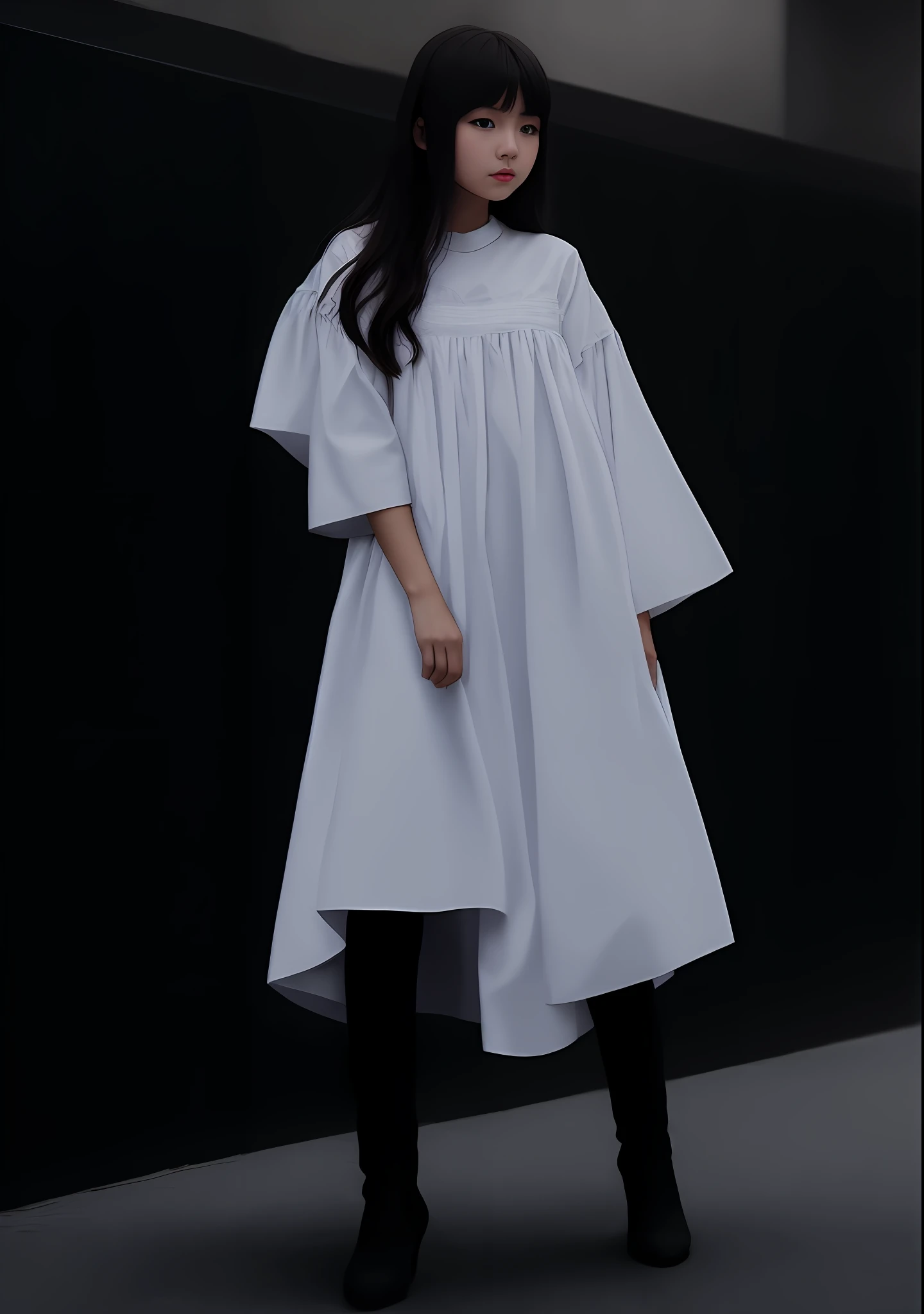 Girl dressed in white