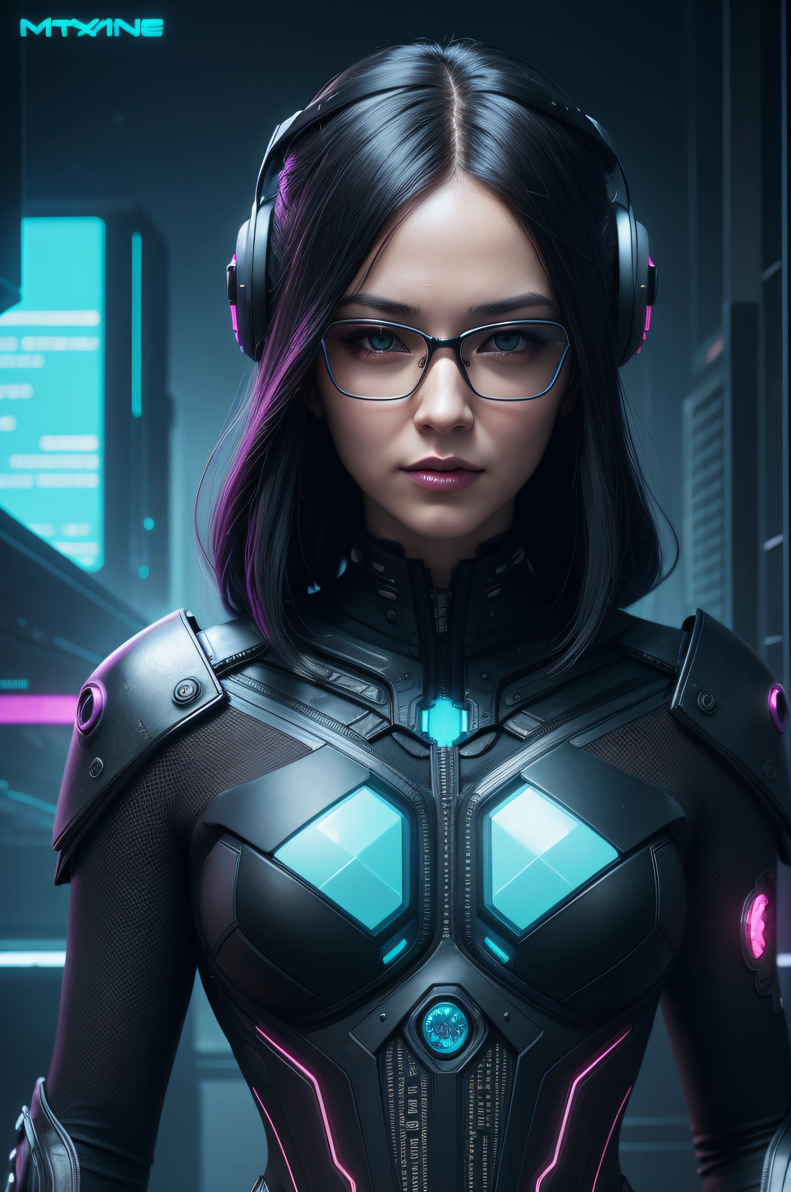 Silicon valley virtual reality 10 th anniversary, beautiful! woman with glasses, cyberpunk art by android jones, cyberpunk art by beeple, synthwave, darksynth, quantum tracerwave, wireframes