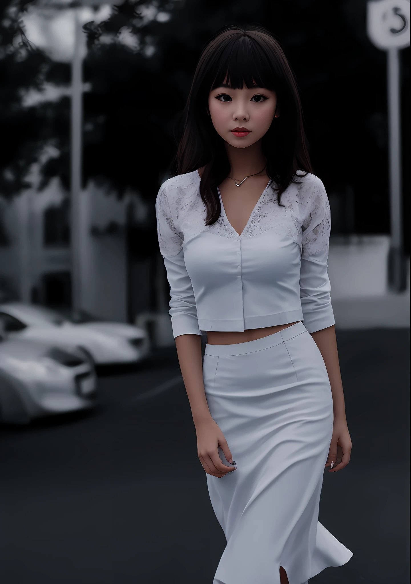 Girl dressed in white