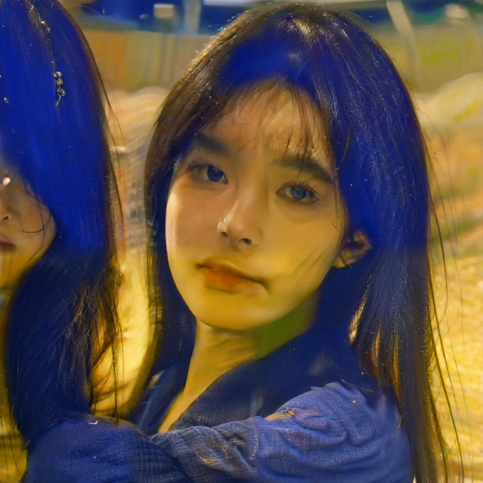 8K, Best Quality, Masterpiece, Ultra High Resolution, (Realism: 1.4), Original Photo, (Realistic Skin Texture: 1.3), (Film Grain: 1.3), (Selfie Angle) 1 Girl, Beautiful Eyes and Face Details, Masterpiece, Best Quality, Close-up, Upper Body, Looking at the Viewer ,full body