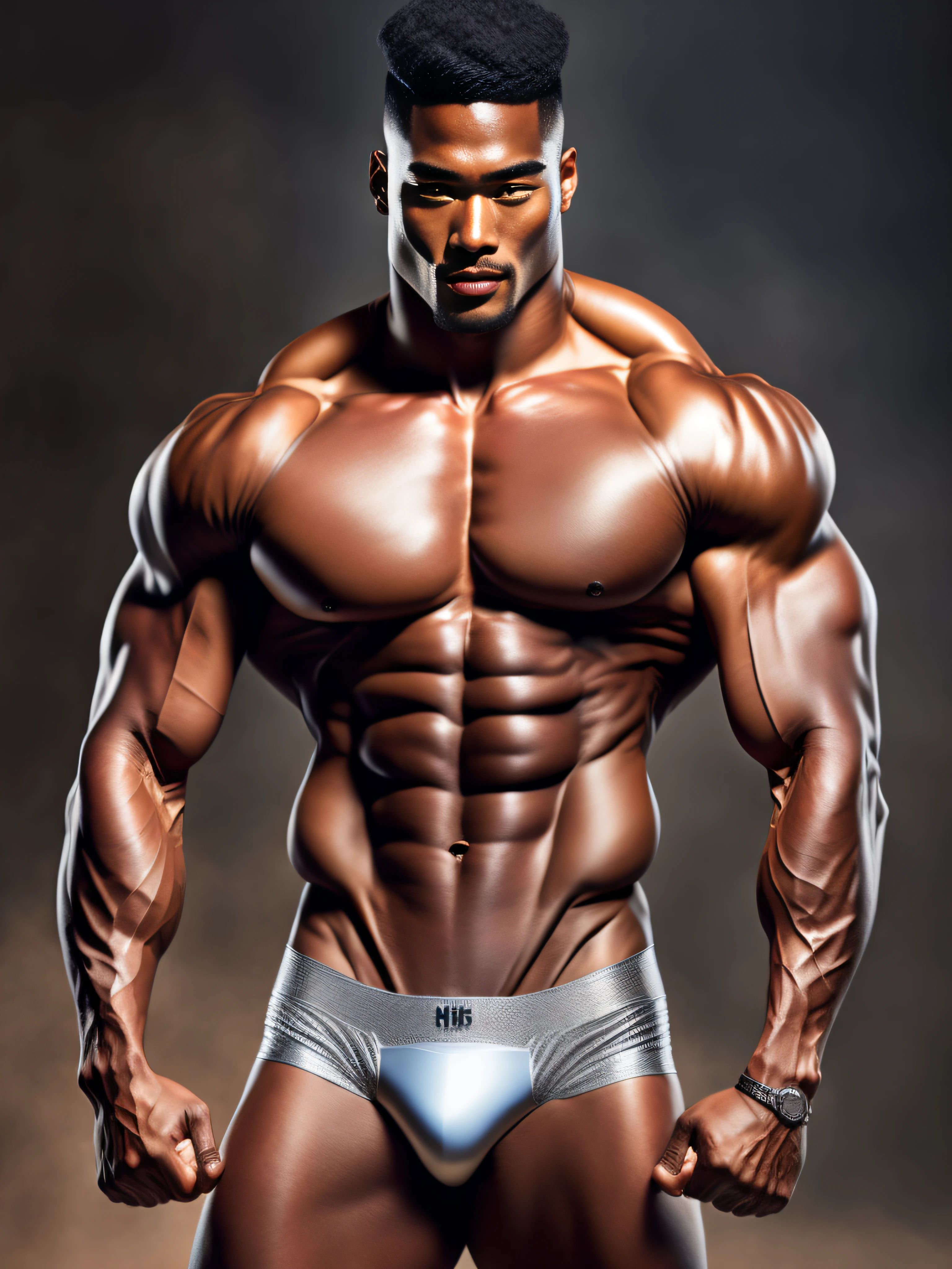 (Robot Superman(DC),cyber punk perssonage,8K :1.5)gentleman,black-skinned,Ultra photo realsisim,Muscular men,black in color,Ultra photo realsisim, Strong muscular man,Street temptation,epic realistic,photore,Faded,complex stuff around,the complex background,soaking wet,com cores neutras,((((hdr)))), ((((pastel colour)))),Complex scenes, art stations, Complicated details, whole body display,Muscular naked man,Wear only a pair of transparent thongs,Extremely sexy and provocative,(Asian supermodel face,Strong muscles and perfectly curved body,Extreme sexual tension,Hormonal explosion,whole body display:1.5)(Short hair, Light-colored beard, Stubble masculinity,Naked muscle man:1.4)( Muscular macho,No clothes on,Only a pair of flesh-colored thongs were worn,Tear the thong with both hands,Extremely sexy and provocative:1.5)(nakeness,Tear the thong with both hands,Clear latex tong,whole body display:1.5)(NSFW:1.5)