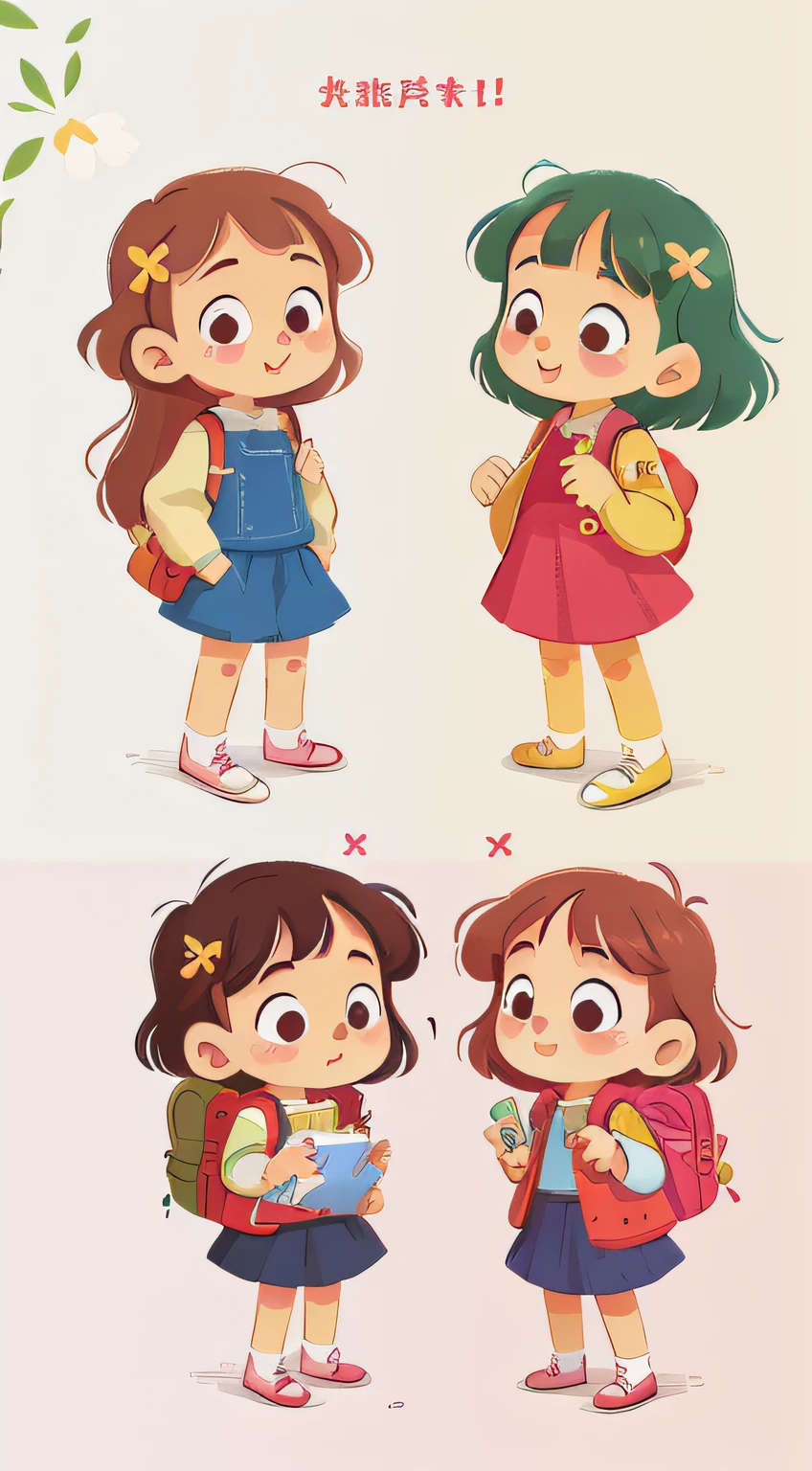 there are two girls happy standing Going to school
white background, cute detailed digital art, cute art style, childrens art in artstation, cute digital art, cute detailed artwork, cartoon style illustration, adorable digital painting,
official artwork, official illustration, a beautiful artwork illustration, detailed fanart, children illustration, cute cartoon style, digital anime illustration